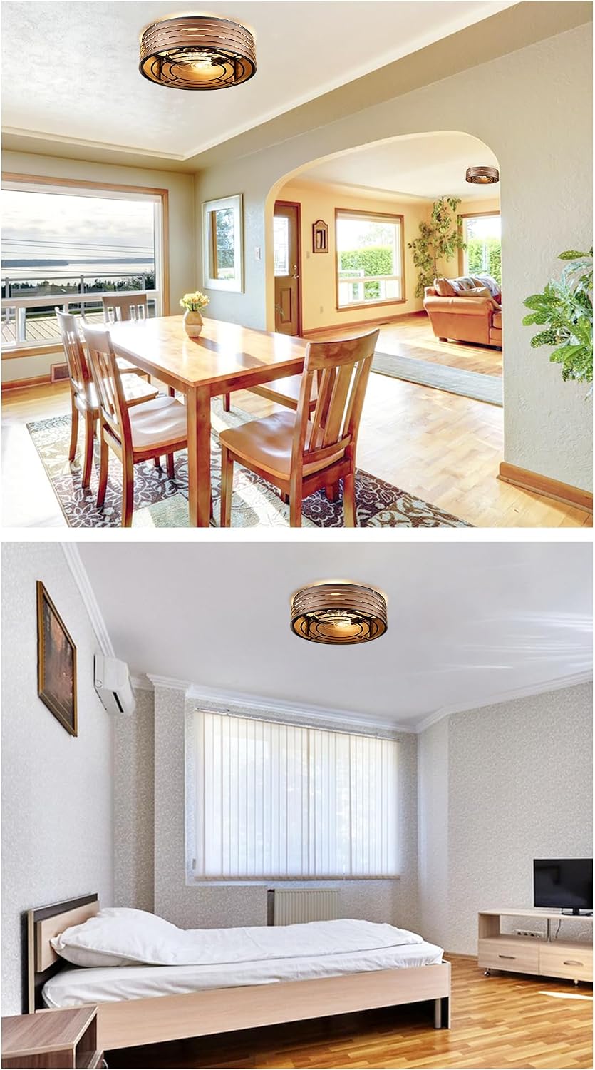 20-Inch Smart Ceiling Fan with Light, Alexa and Remote, Black Walnut
