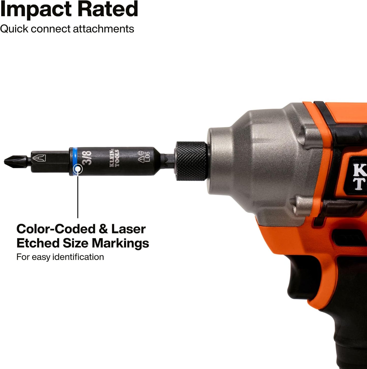 Klein Tools 32500HDRT KNECT Ratcheting Screwdriver, Multi-Bit Screwdriver/Nut Driver, Impact Rated 11-in-1 Tool with Phillips, Slotted, Square and Torx Tips