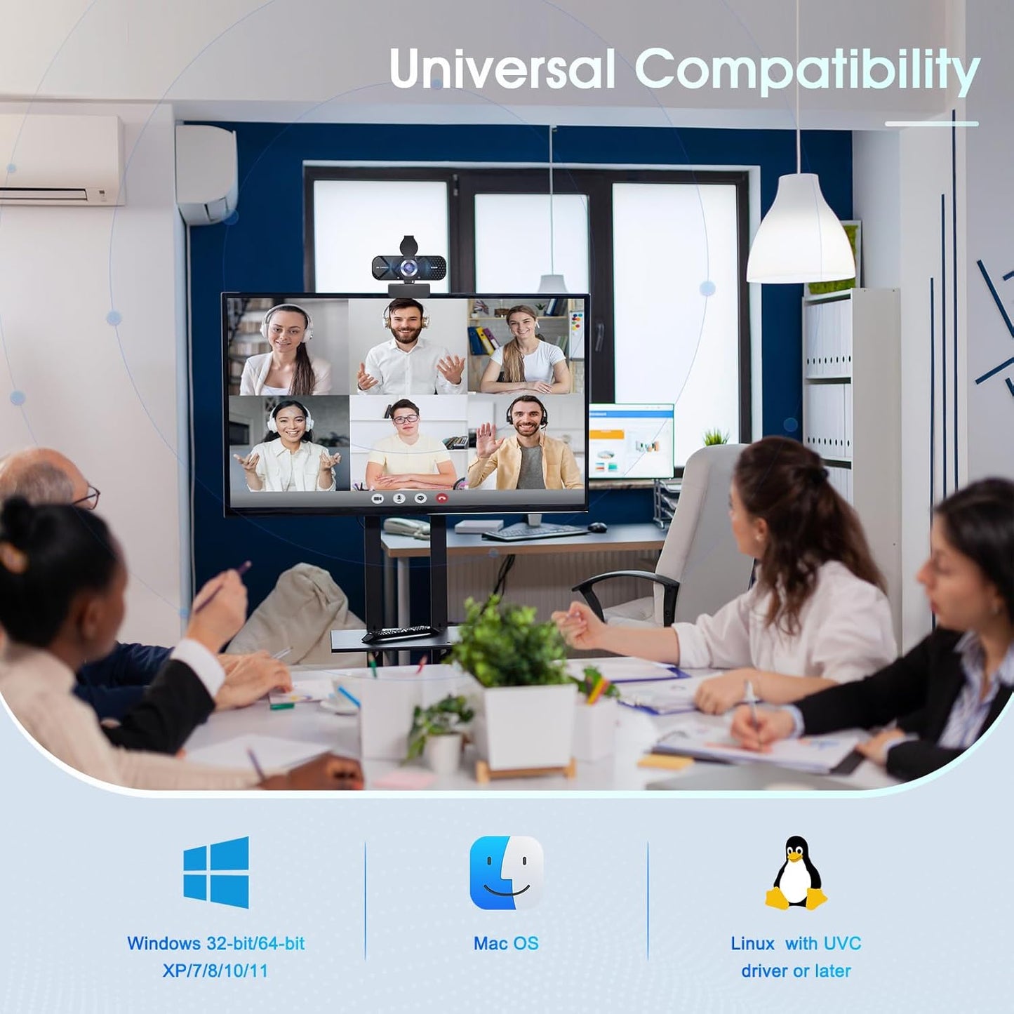 TRAUSI Webcam 1080P with Built-in Mic, Wide Angle & Privacy Cover for PC/Laptop, Plug & Play USB HD Computer Web Camera with Light Correction for Meetings, Streaming and Video Calling