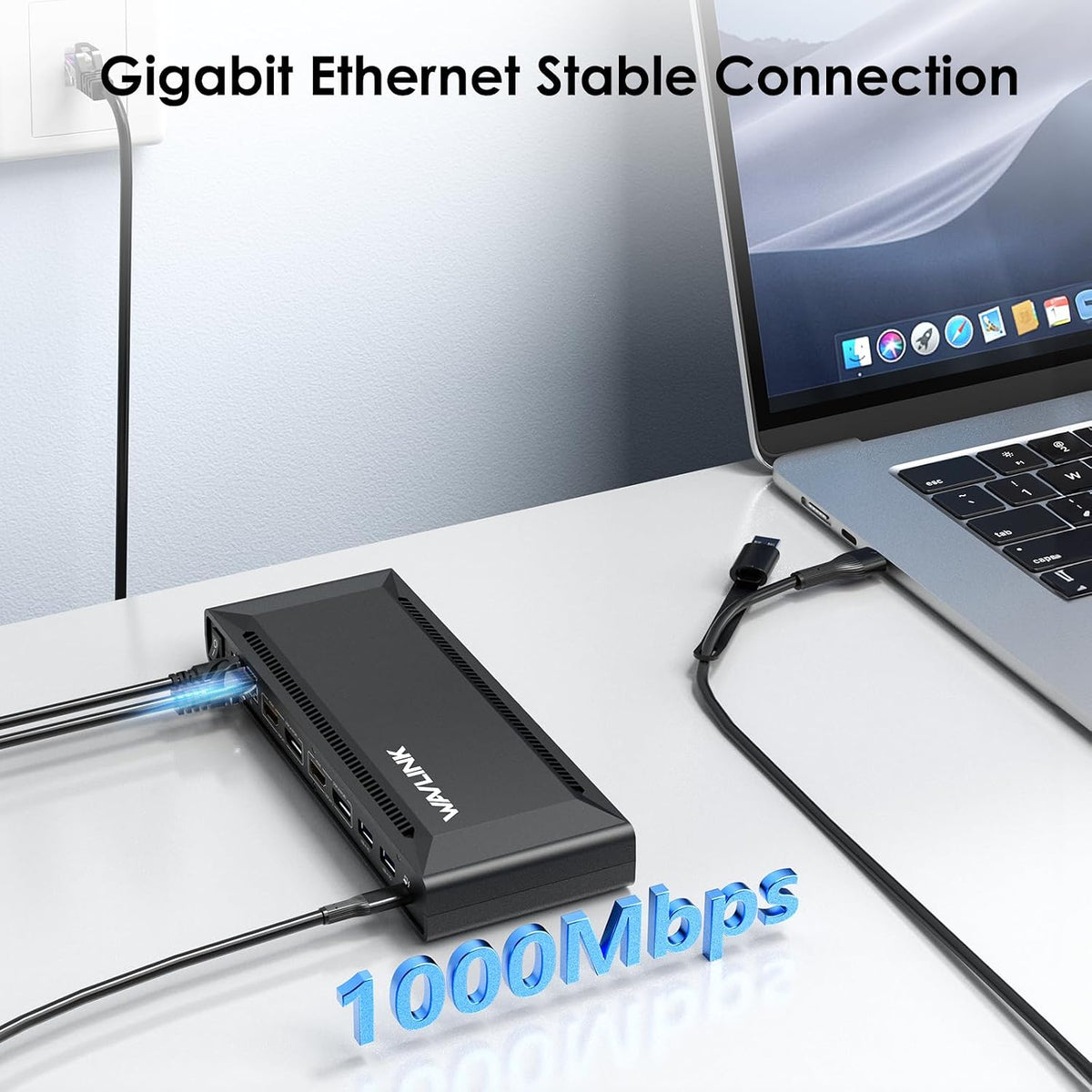 WAVLINK USB C Displaylink Docking Station Dual 4K@60Hz(2 HDMI+2DP)