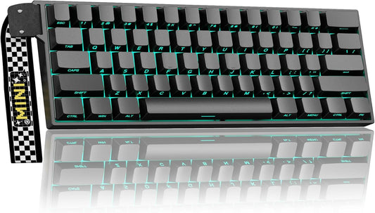 Aula MINI60 HE PRO Wireless Gaming Keyboard 60%,Hall Effect Rapid Trigger Magnetic Keyboard,8000Hz Polling,Tri-Mode(BT5.0/2.4GHz/USB-C),RGB Hot Swappable Compact Mechanical Keyboard for Gamer(Black)