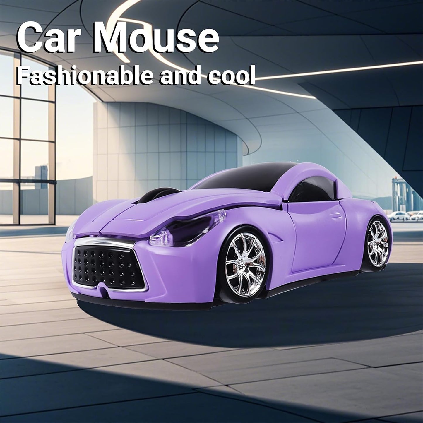 elec Space Car Mouse, Wireless Mouse (Purple)