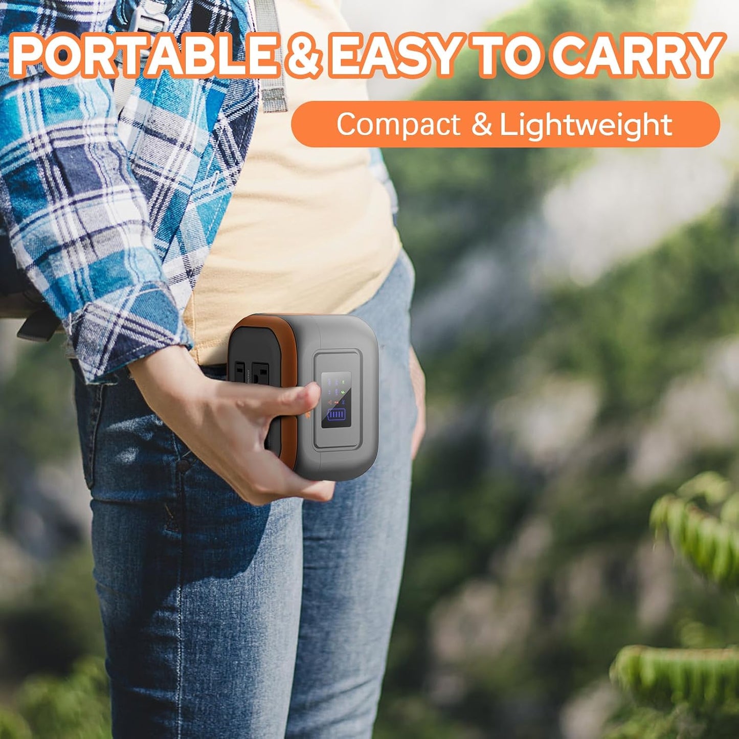 Portable Power Station 120W, 110V Power Bank with DC AC Outlet | DC 12V, 97.6Wh Portable External Battery Power Pack Generator with USB C Input for Camping Home Van Life Adventure Backup