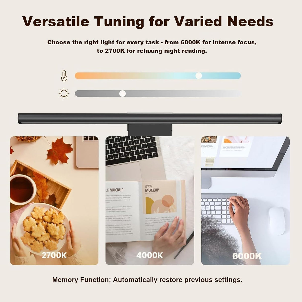 YEELIGHT Monitor Light Bar RGB Backlight, Ra98 Computer Lamp Works with Matter & Alexa for Home Office Gaming, 350LM Dimmable No Glare Eye-Care LED Screen Bar, USB Desk Lamp Stepless Dimming