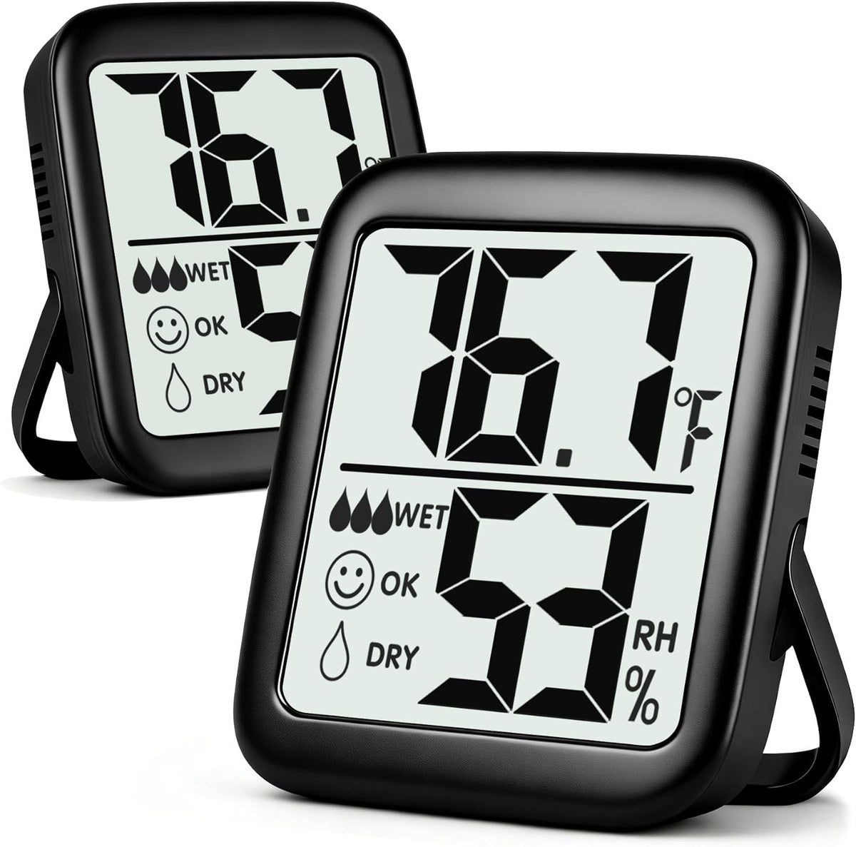 Antonki 2 Pack Room Thermometer Indoor Hygrometer