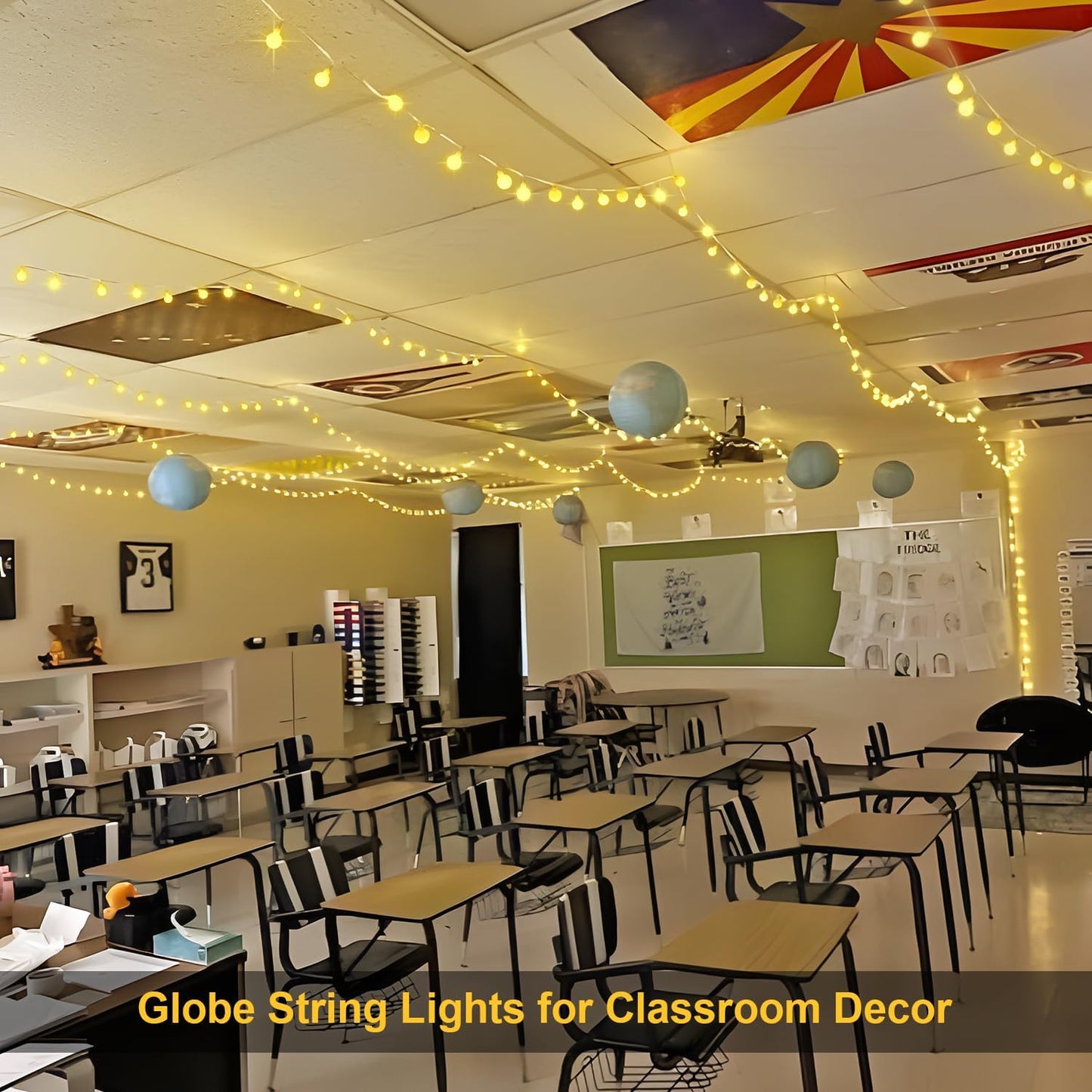 100ft Warm White Globe String Lights Indoor Outdoor Waterproof with Remote | 200 LED Christmas fairy Lights Plug in, Connectable Hanging Lights for Bedroom Classroom Patio Valentines Day Decorations