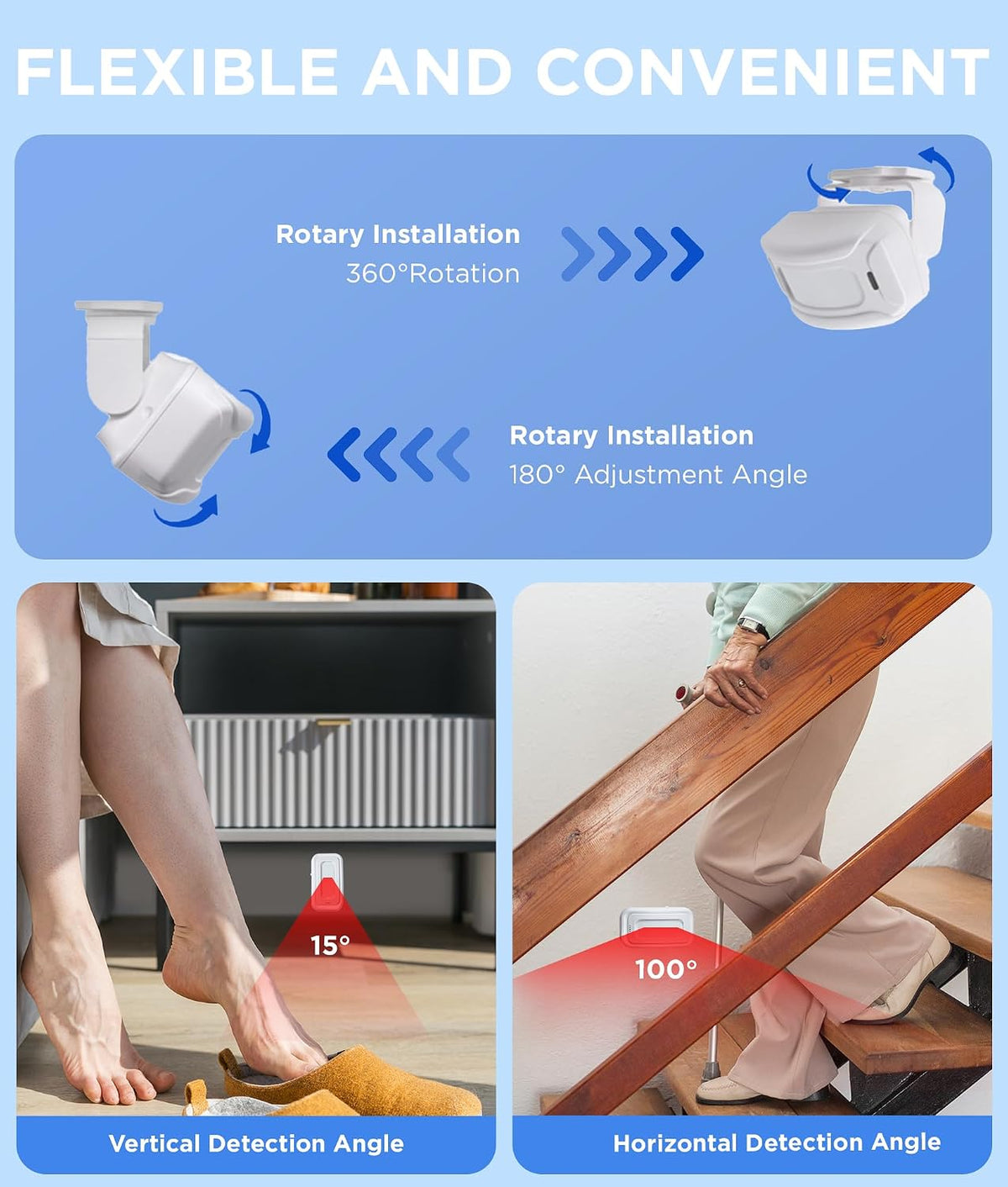 Newly Upgraded 2026 Bed Alarm for Elderly Dementia Patients - Wireless Fall Detection & Motion Sensor Alert System for Seniors, Dementia & Alzheimer Patients (1 Sensor + 1 Receiver)