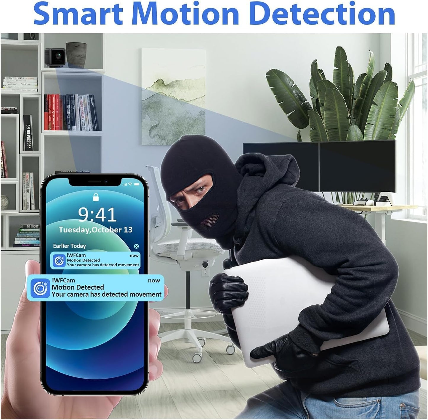 Mini Wireless Security Camera, 4K HD Small Magnetic Home WiFi Camera Nanny Cam with Motion Detection, Cloud & SD Storage, Night Vision, Tiny Cameras for Home Pet Baby Office Indoor Outdoor