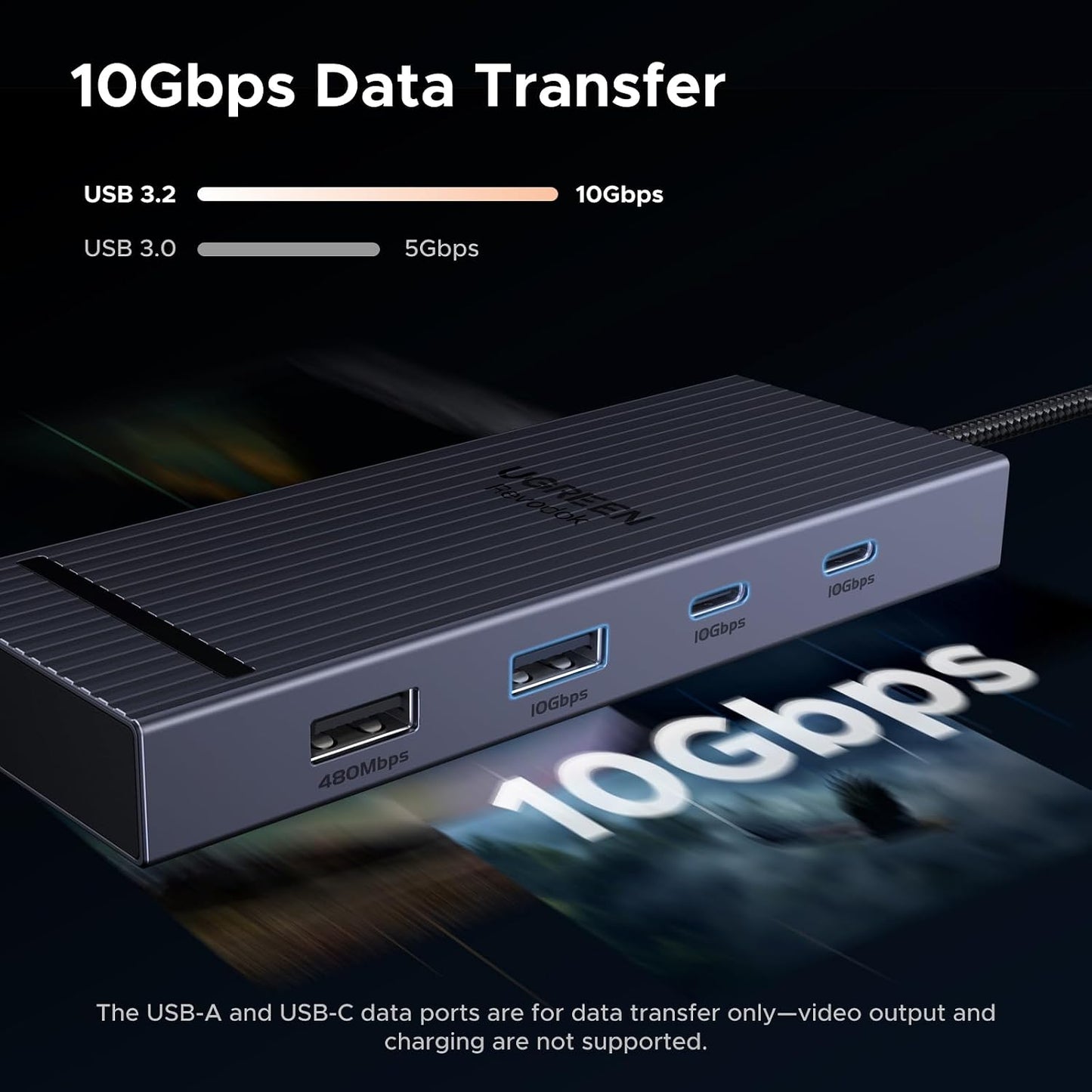 UGREEN Revodok Pro USB C Hub for Laptop 8 in 1 MacBook 4K 60Hz HDMI | 10Gbps USB-C/A data, SD/TF reader, 100W PD, supports MacBook Neo/Pro/Air, XPS, Thinkpad
