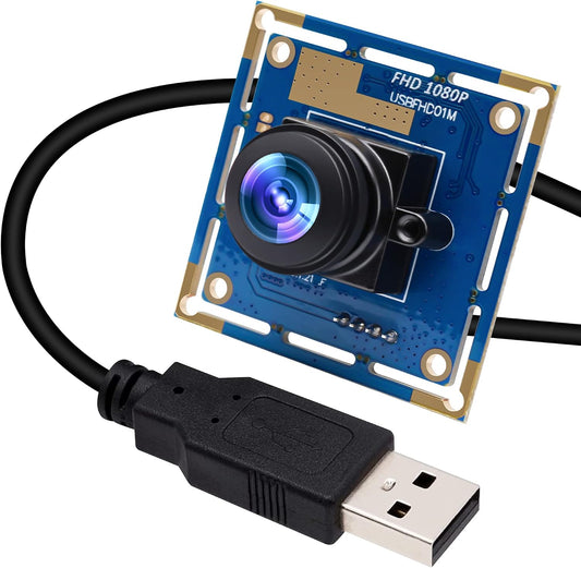 ELP USB Fisheye Camera - 180 Degree 1080P Wide Angle Webcam, High Speed 100fps for Windows, Linux, Android, Mac