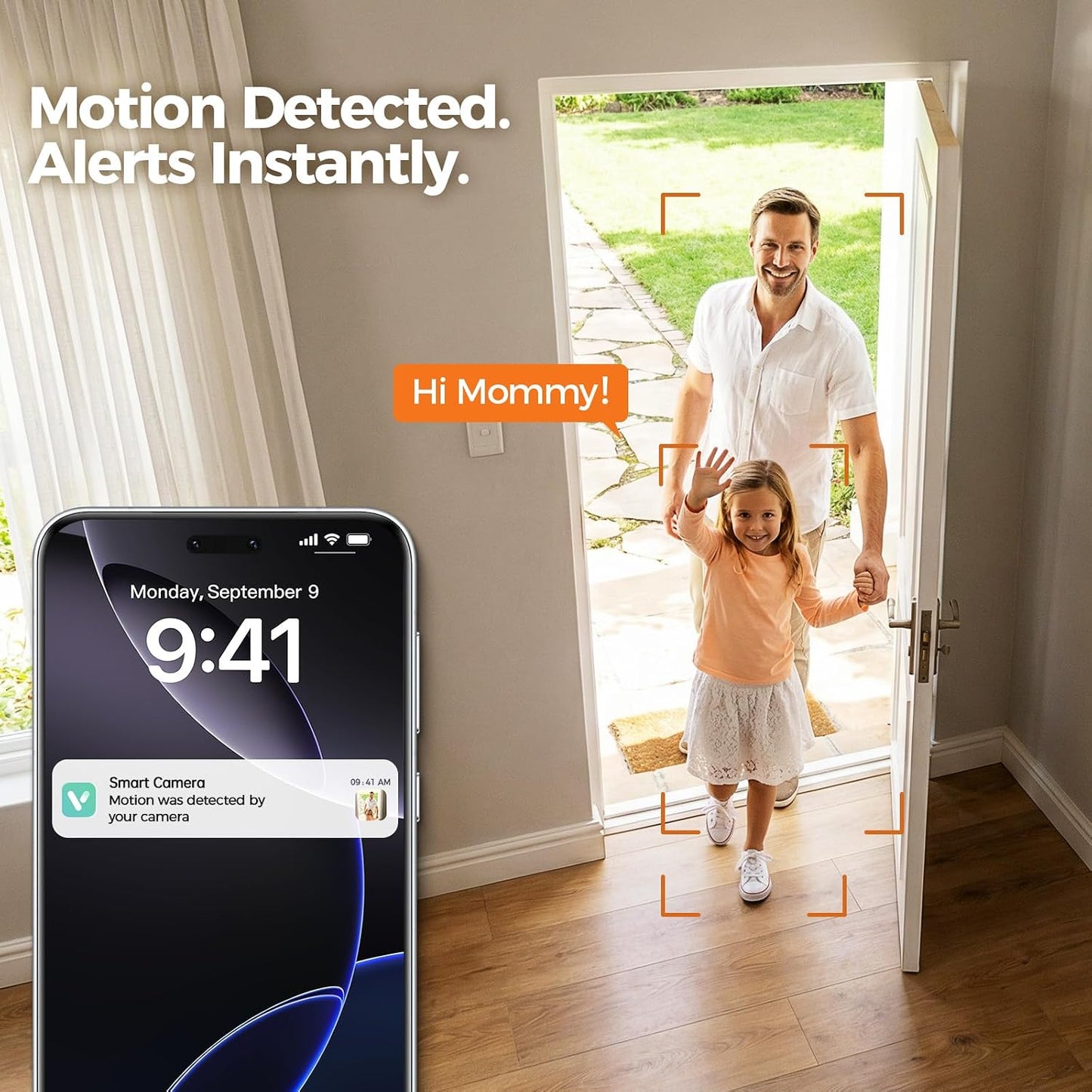 ZEEPORTE 2K Indoor Cameras for Home Security - Baby Monitor and Dog Pet Camera with Motion Detection, 2-Way Audio, Night Vision, Siren, Wired Security Camera - Works with Alexa and Google Home(2-Pack)