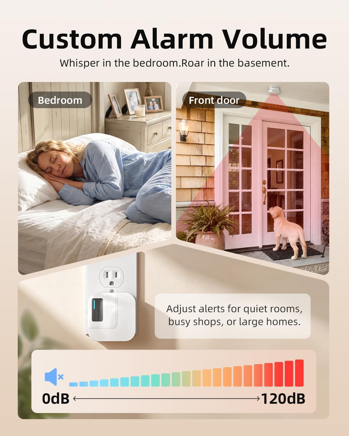 CallToU WiFi Motion Sensor Door Chime, Smart Motion Alert System with App Notifications & Instant Phone Alerts, Entry Sensor for Home, Pet Monitoring, Elderly Care and Store Entrance