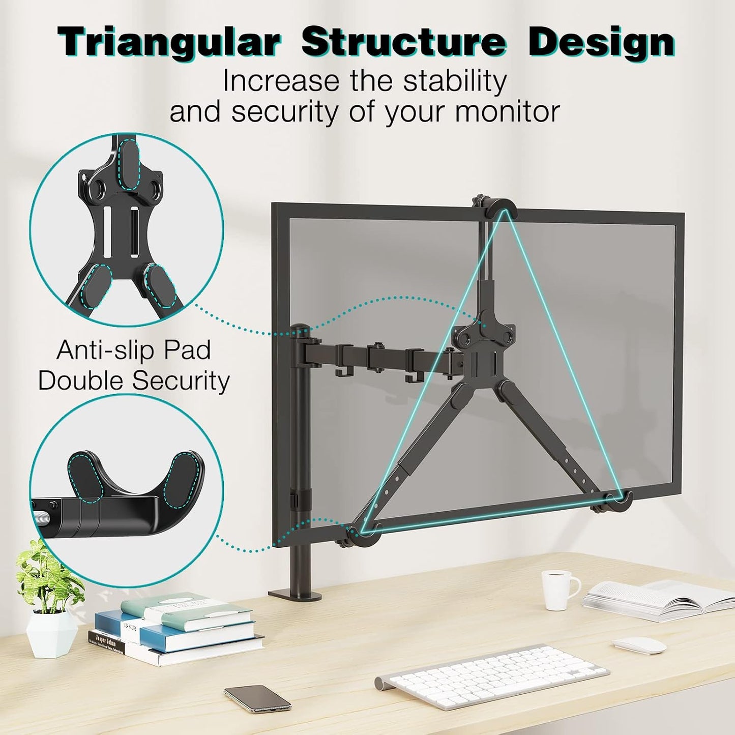 MOUNT PRO VESA Mount Adapter, Universal Non-VESA Monitor Mount Adapter for 19 to 32 inch Screens, Vesa Bracket 75x75mm/100x100mm, Hold up to Max 17.6lbs