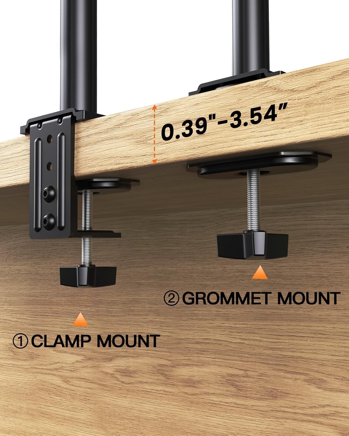 Ergear Single Monitor Mount for 13-32 Inch Screens,17.6 lbs Capacity | Steel pole design,tilt, swivel, rotation,cable clips,desk space saving, home office setup, VESA 75x75/100x100mm