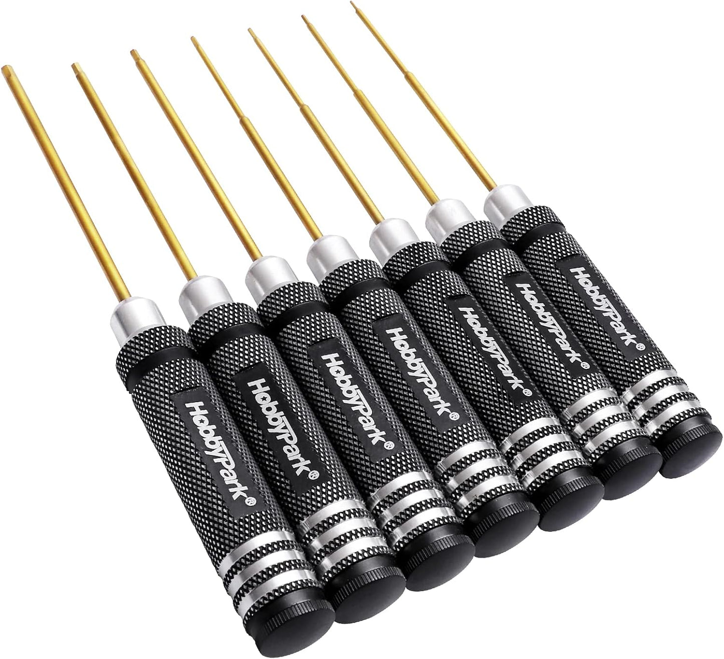 HobbyPark Hex Driver Set Allen Screwdriver Kit Titanium 0.9mm/1.27mm/1.3mm/1.5mm/2.0mm/2.5mm/3.0mm Small and 17mm Hex Wrench Set RC Car Tools Kit