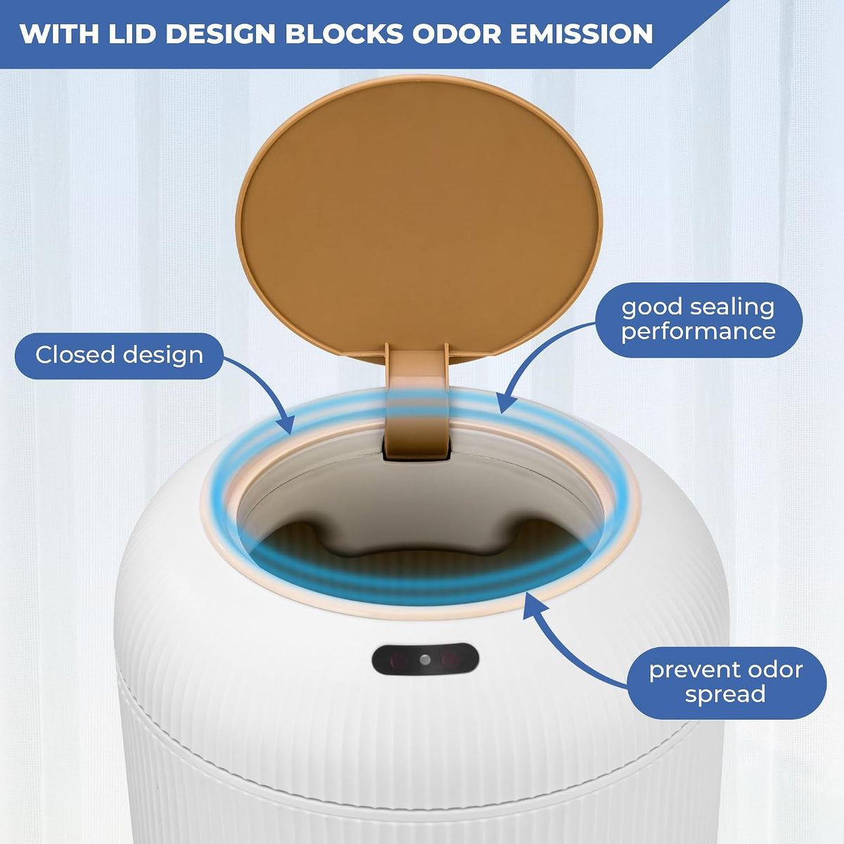 Pukomc Smart Sensor Wastebasket, Convenient and Hygienic Easy to Use