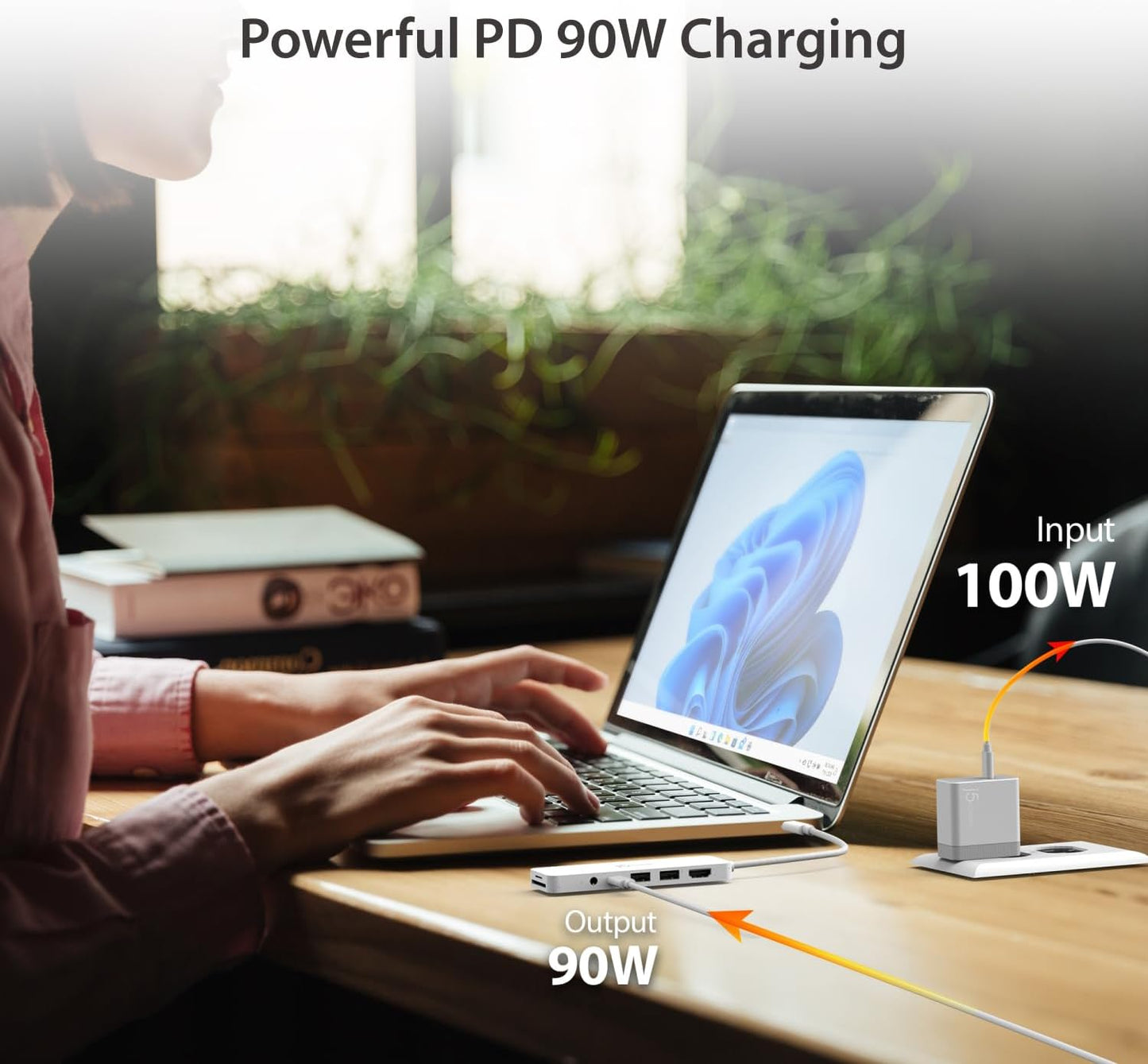 j5create USB-C Multi-Port Hub with Power Delivery with 4K HDMI/2 USB-A 5Gbps/PD 100W Charging SD&Micro SD/3.5mm Audio | for MacBook Pro&Air/iPad Pro/iMac/Surface/XPS/Thinkpad/Galaxy/and More(JCD373EW)