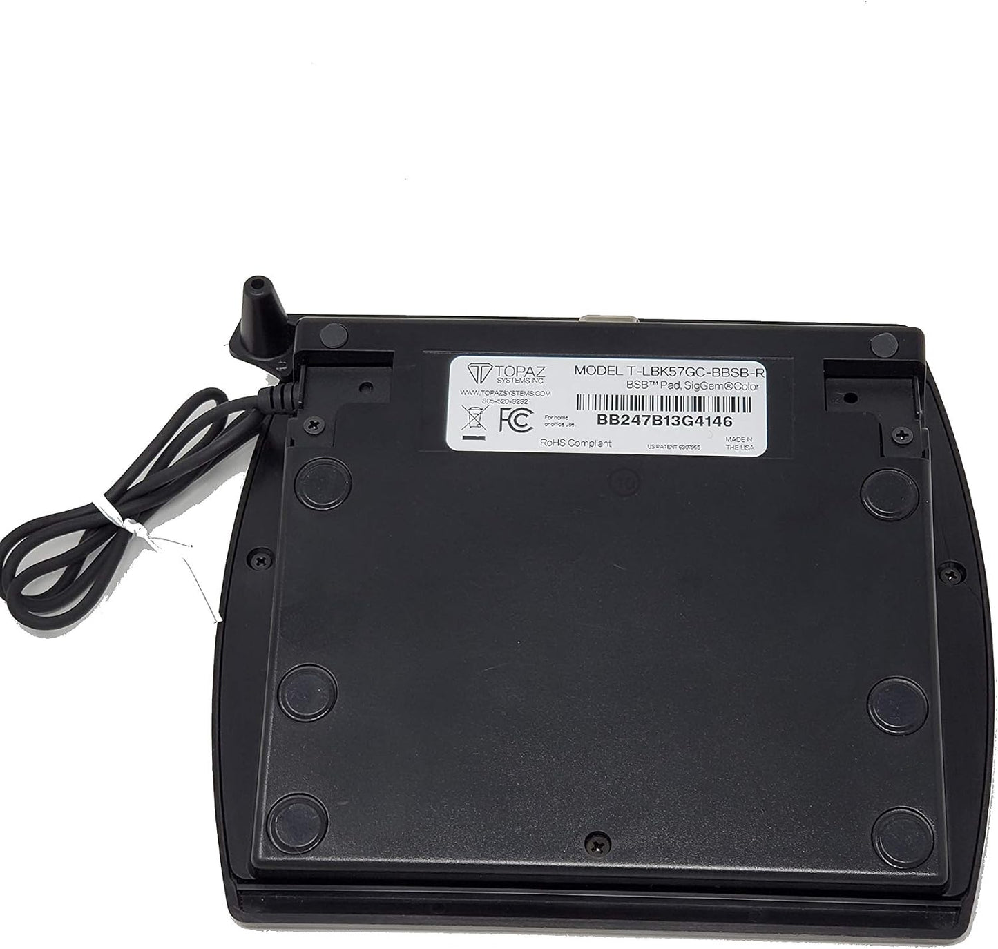 Topaz T-LBK57GC-BBSB-R SigGem Color 5.7 Signature Capture Pad, Dual Serial/Virtual Serial via USB (Renewed)