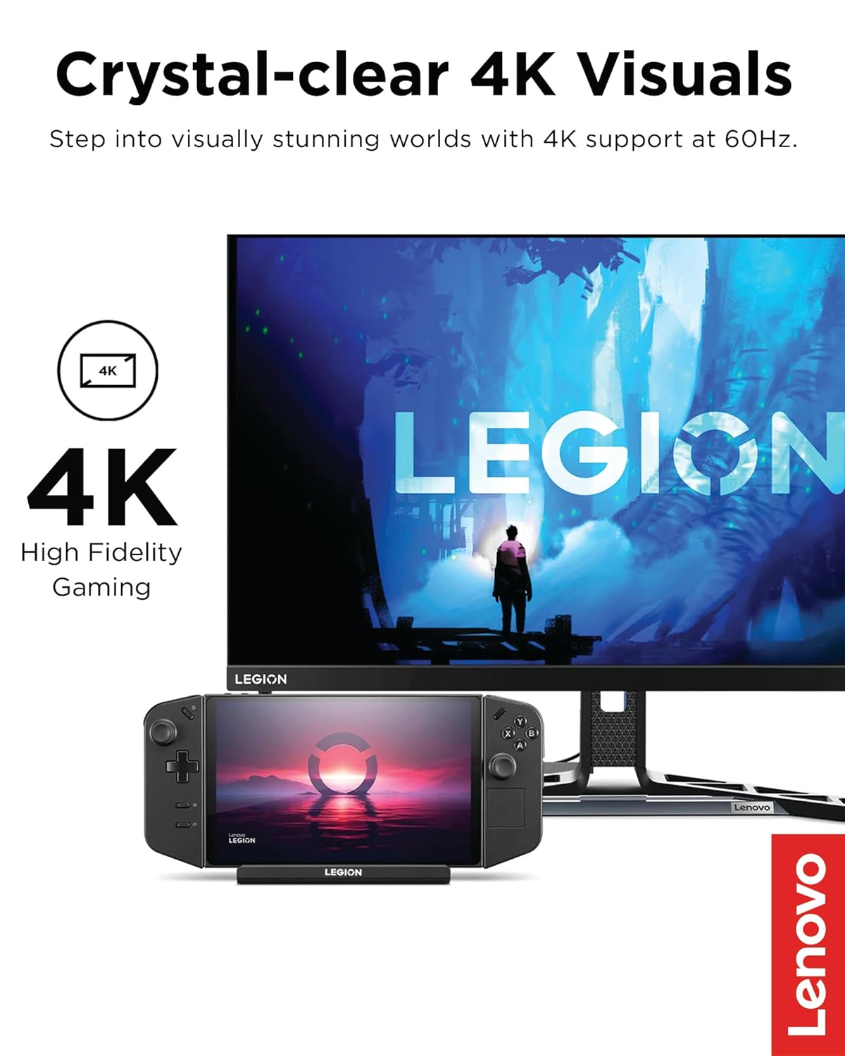 Legion Go USB-C Hub Dock for Legion Go – 6-in-1 Dock, Port Expansion, Charging, Video, Ethernet Support