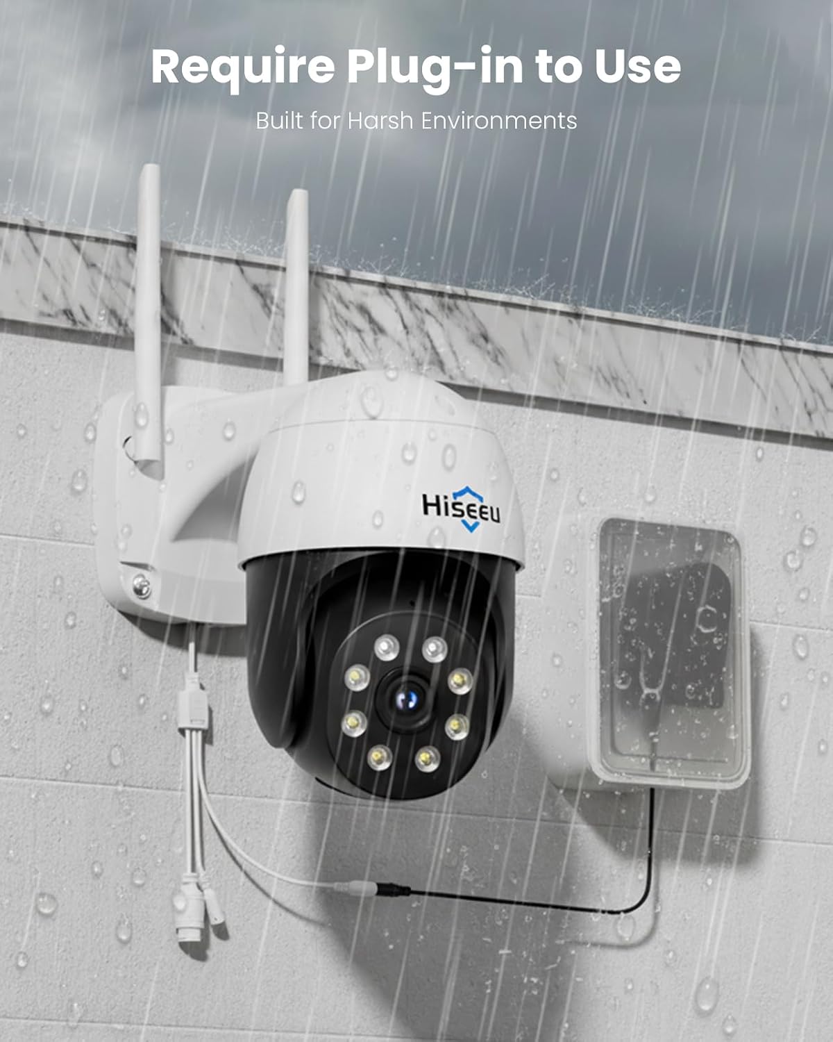 Hiseeu 4K Security Cameras Wireless Outdoor, 8MP 4-Cam Kit, 1T HDD