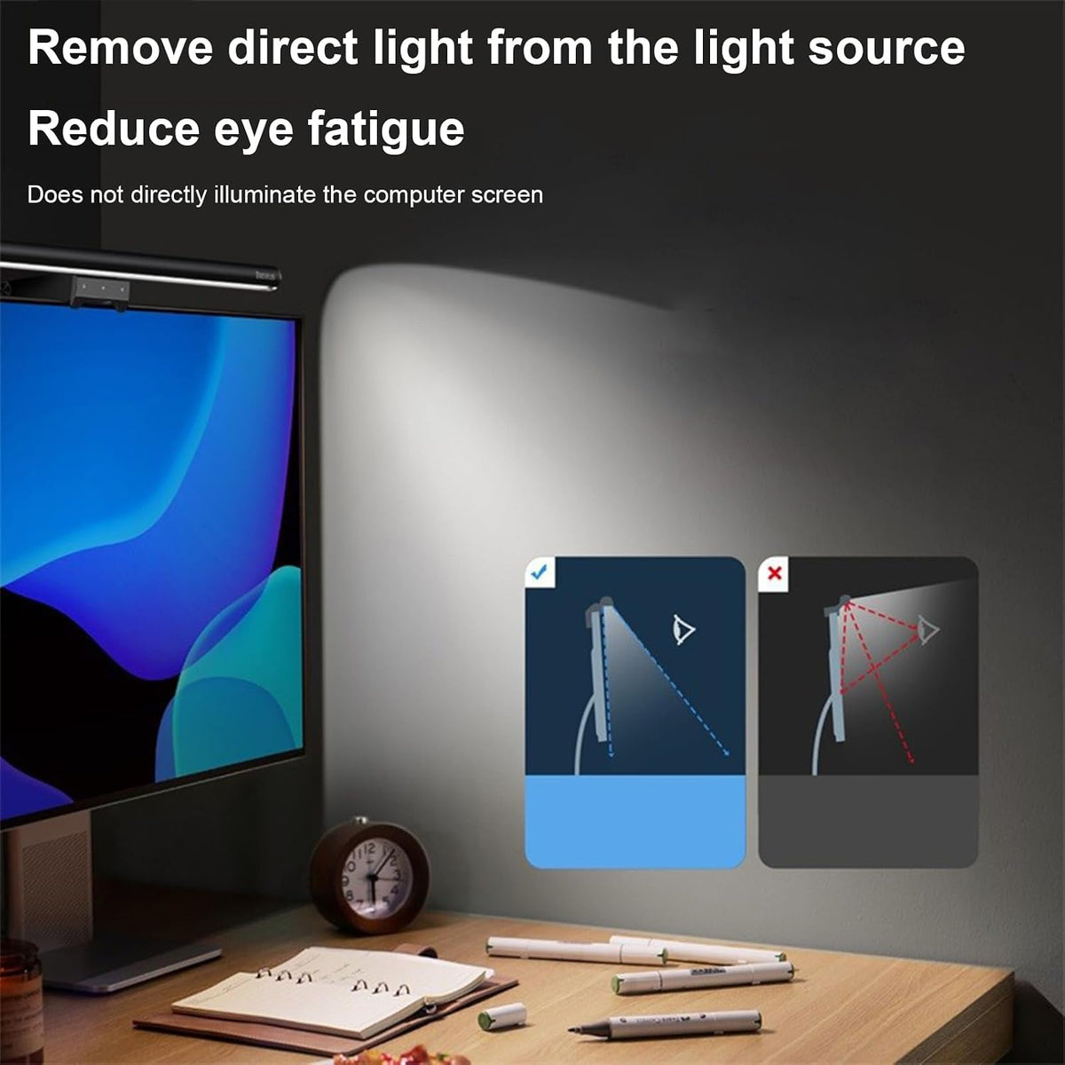 Computer Lamps for Monitor 3 Colors Adjustable Anti-Glare