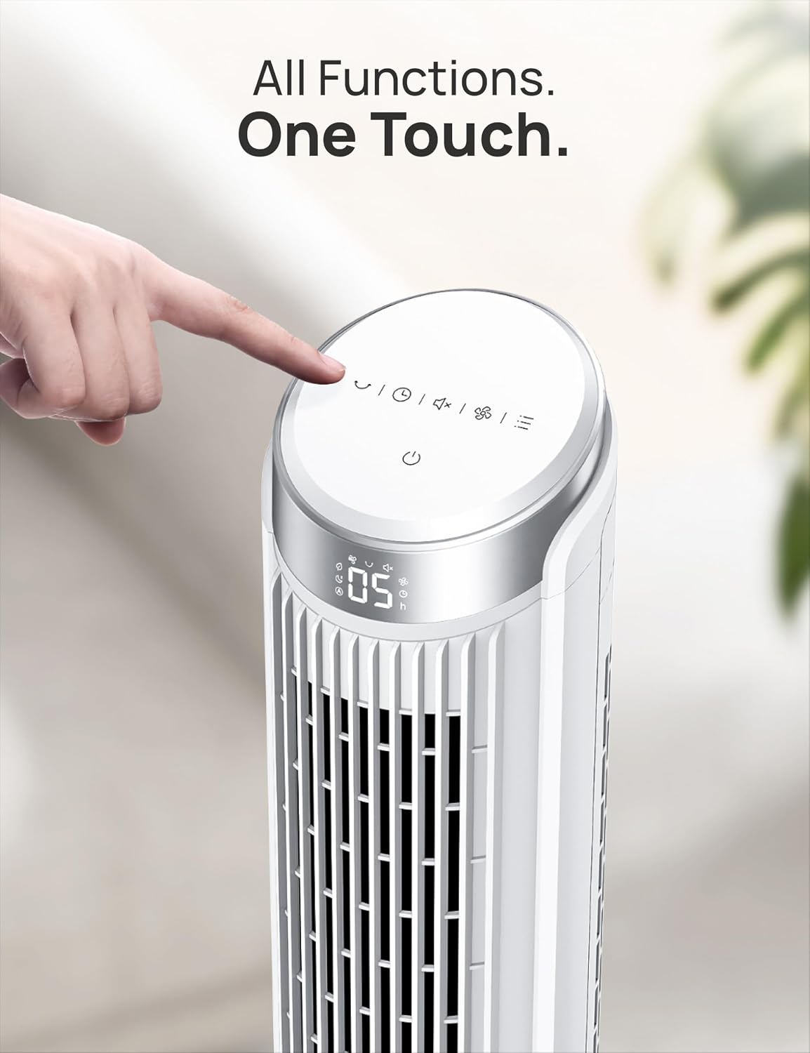 DREO Tower Fan for Bedroom, 90° Oscillating Fans that Blow Cold Air | 26 ft/s Powerful Airflow, 28dB Quiet Fan, 5 Speeds, 4 Cooling Modes, 12H Timer, 40" Standing Floor Fan for Home Office