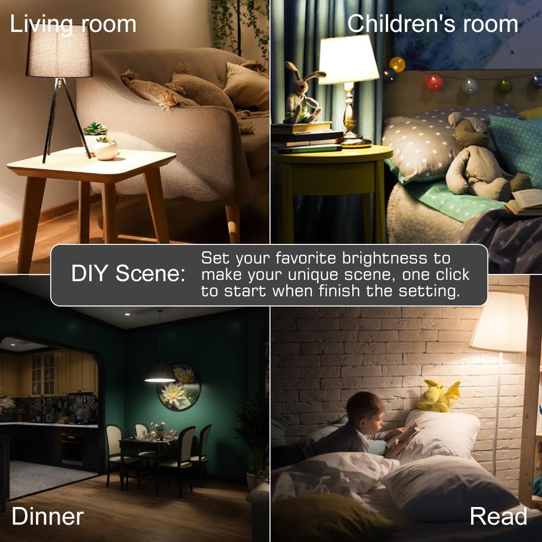 UCB Smart Light Bulbs Compatible with Alexa 130W Equivalent, 2700K-6000K