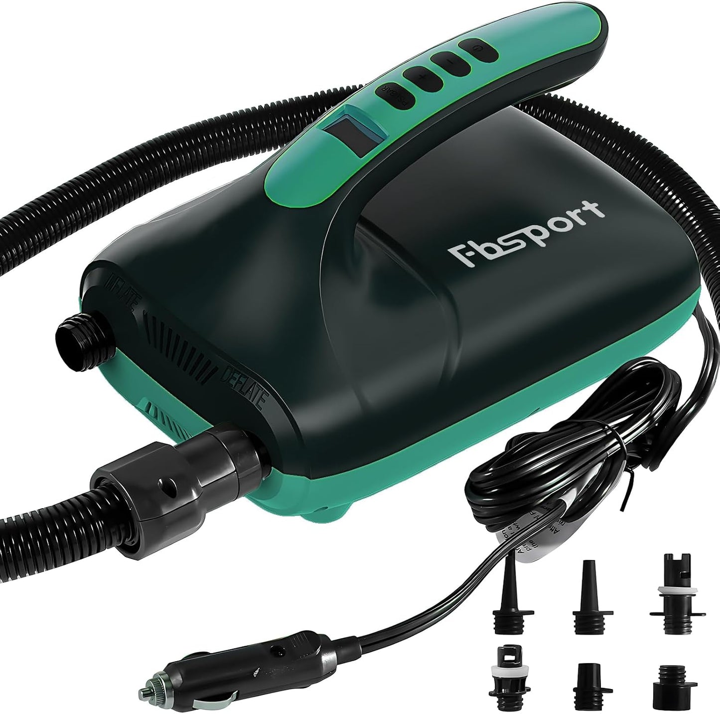 Electric Paddle Board Pump, 20PSI SUP Air Pump with Inflation & Deflation Functions & 12V DC Car Connector, Portable Quick Inflator for Inflatable Paddleboard, Kayaks, Boats and Air Mattresses