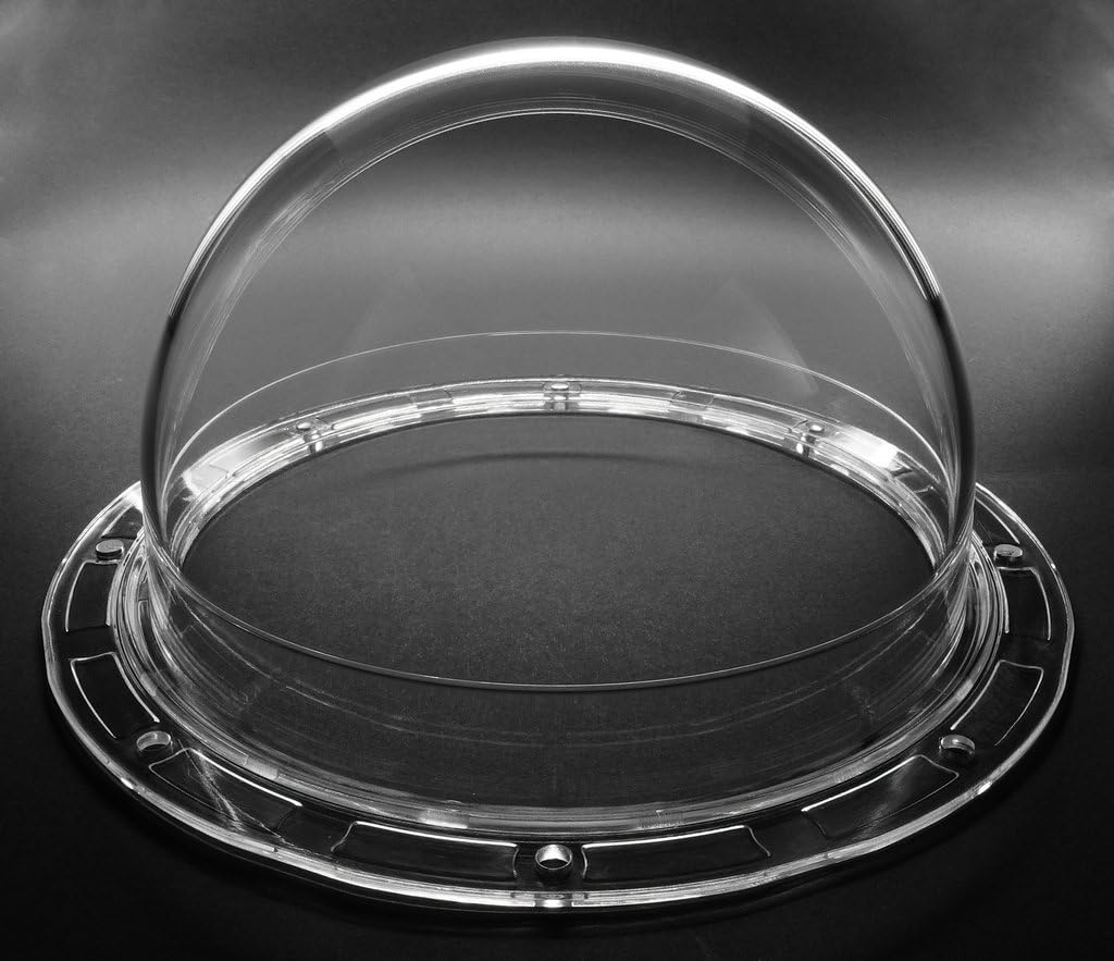 JMX Acrylic/PC CCTV Replacement Clear Camera Dome Cover Security Camera Housing Pet Dog Fence Window Skylight Window (5.6 Inches, Transparent)