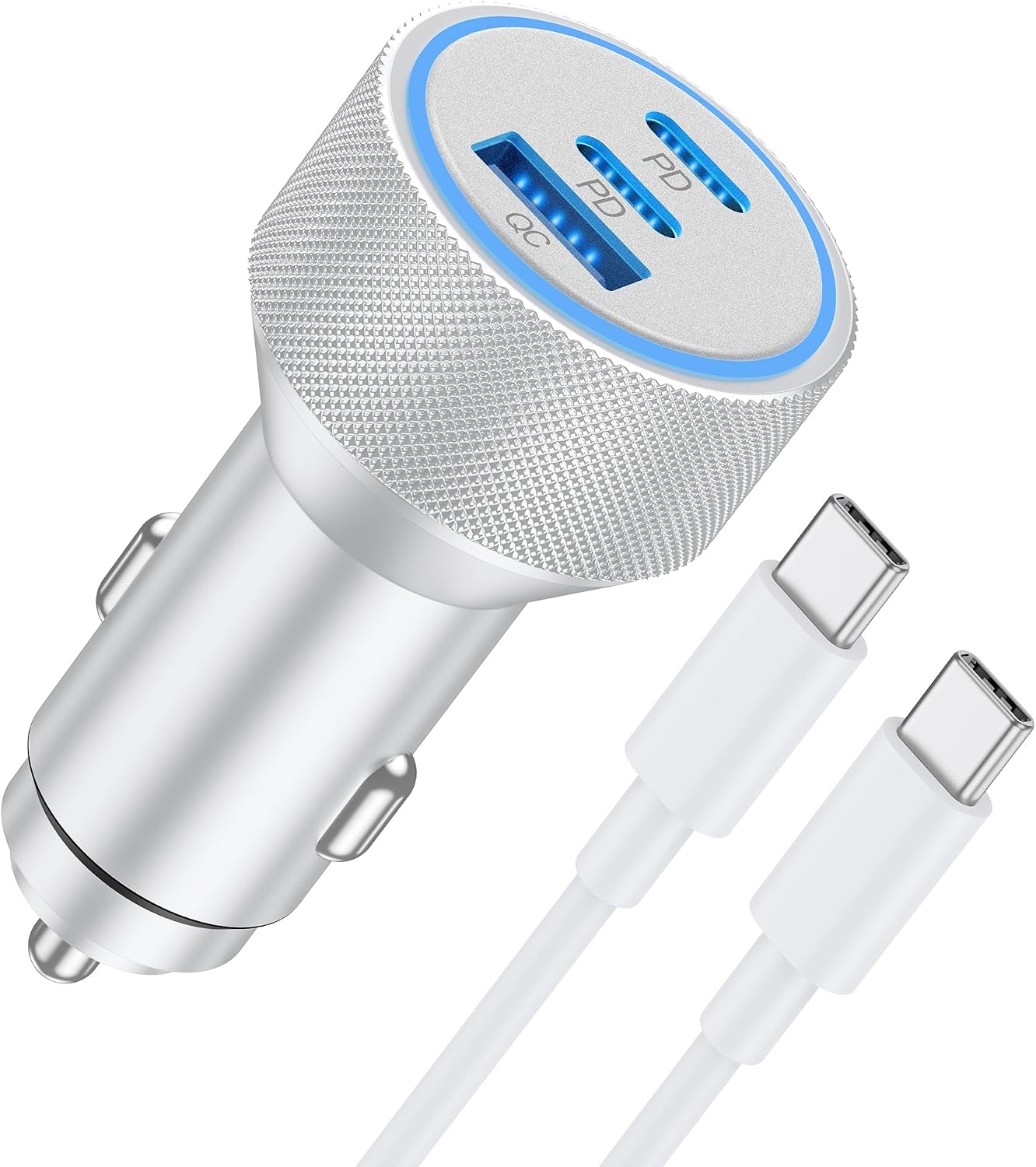 for iPhone 17/16/15 Pro Max Car Charger, 67W Fast USB C Car Charger | 3-Port Power Cigarette Lighter Adapter, with 3FT USB C to C Cable, for iPhone 17/17 Pro/Air/17e/16/15 Pro Max/Plus/16e/iPad