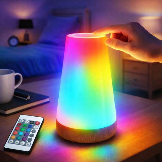 Kids Touch Night Light for Nursery: Rechargeable RGB Nightstand Lamp