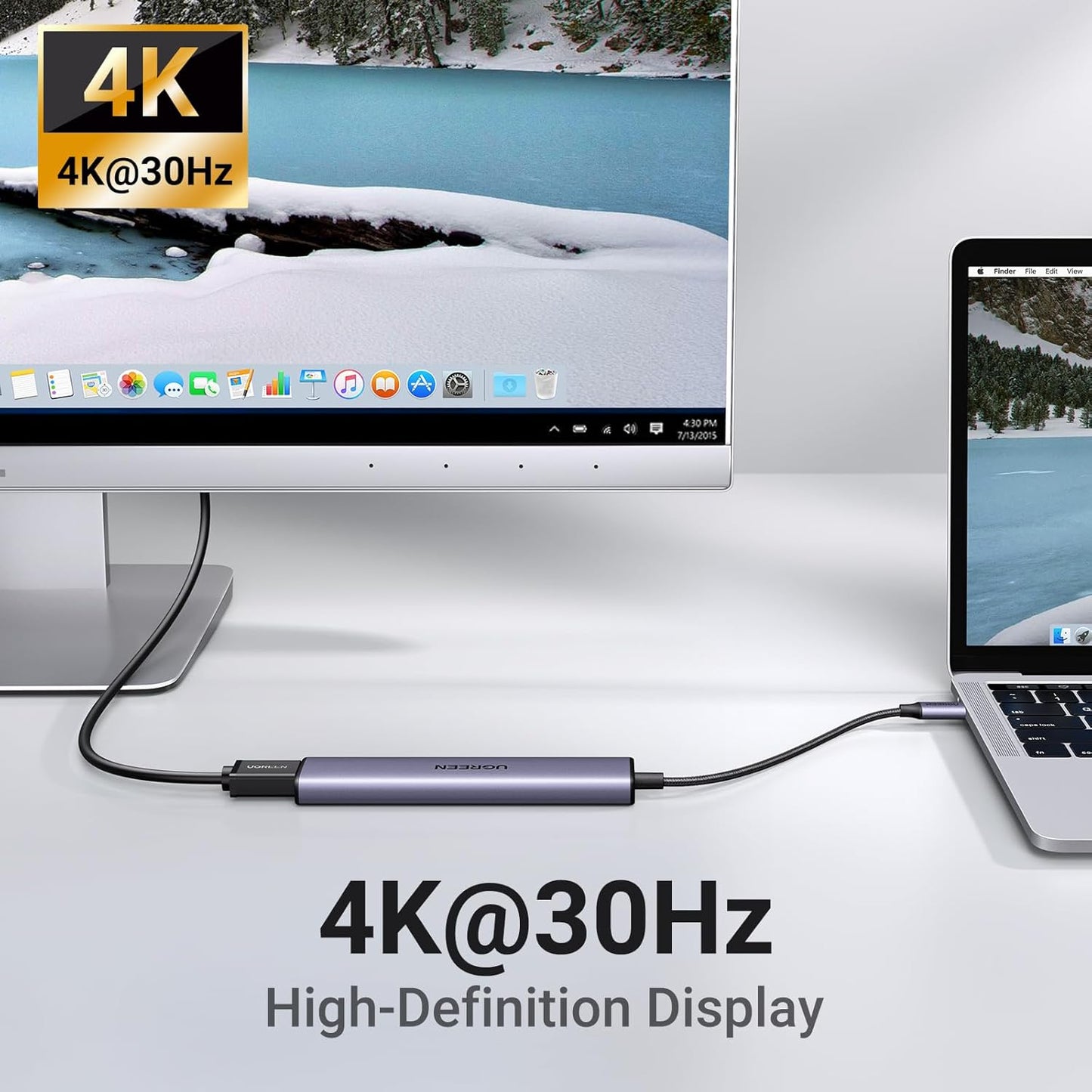 UGREEN USB C Hub 5 in 1 Multiport USB Adapter 4K HDMI, 100W Power Delivery | 3 USB-A Data Ports, USB C Dongle,compatible with MacBook Pro/Air M5/M4/M3/M2/M1, iPad Pro, iMac, iPhone 17 Pro/Pro Max