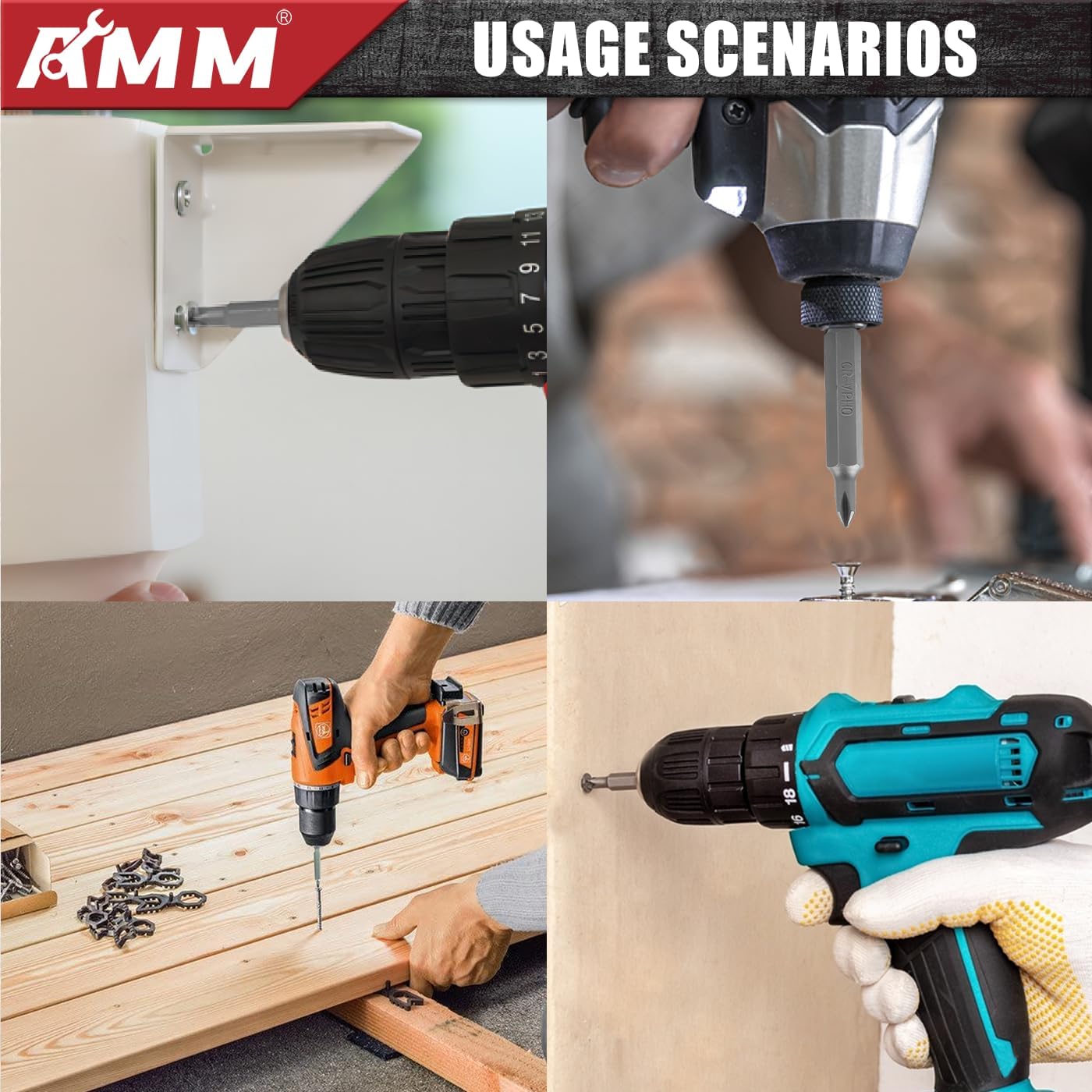 AMM 232-Piece Ultimate Screwdriver Bit Set, Cr-V Steel Impact Driver Bits, Includes Security, Drill, Nut Driver, Ratchet Wrench & Holder