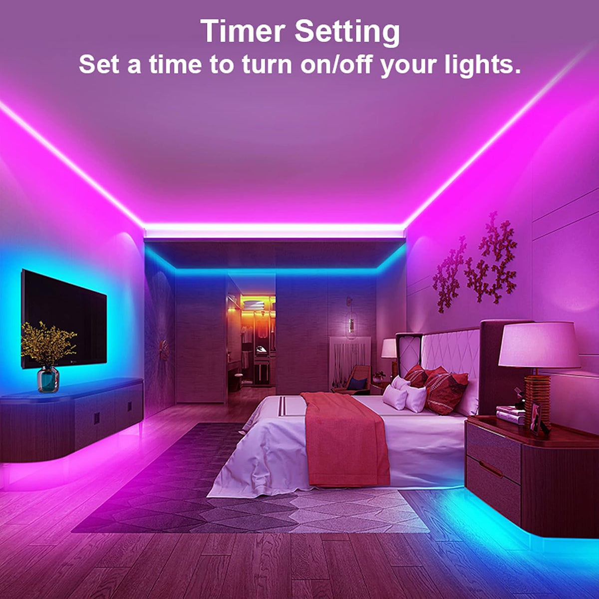 maylit 6 PCS RGB Under Cabinet Lights with App and Remote Control