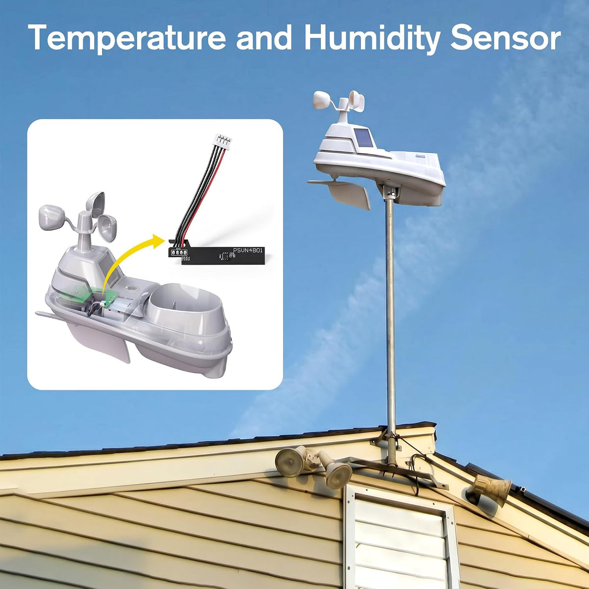 Temperature and Humidity Sensor Replacement Compatible with AcuRite 5-in-1