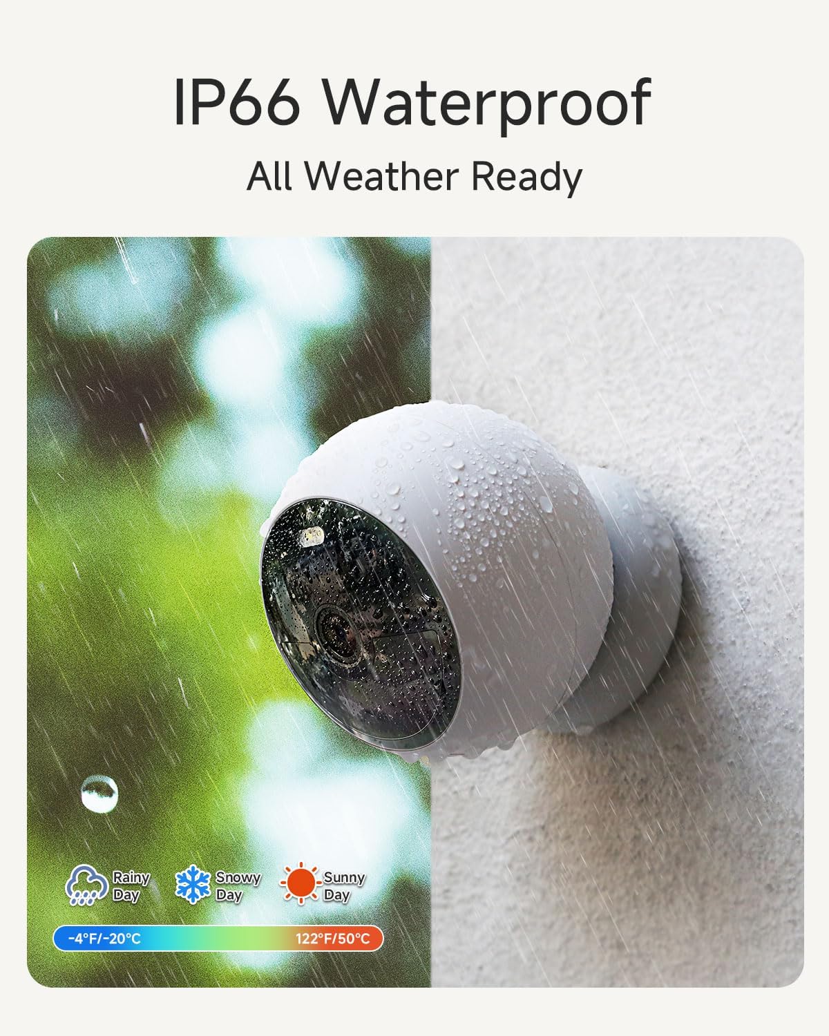 Noorio Magnetic Wireless Security Camera Outdoor, Built-in 32GB Storage