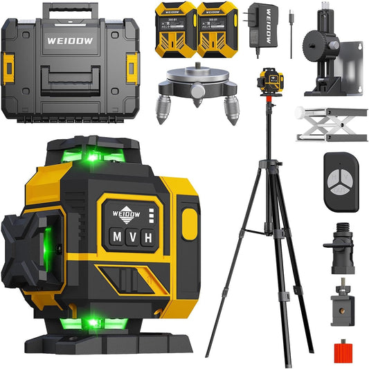 WEIDDW Laser Level 360° Green Cross Line Self Leveling Laser Measuring Tool