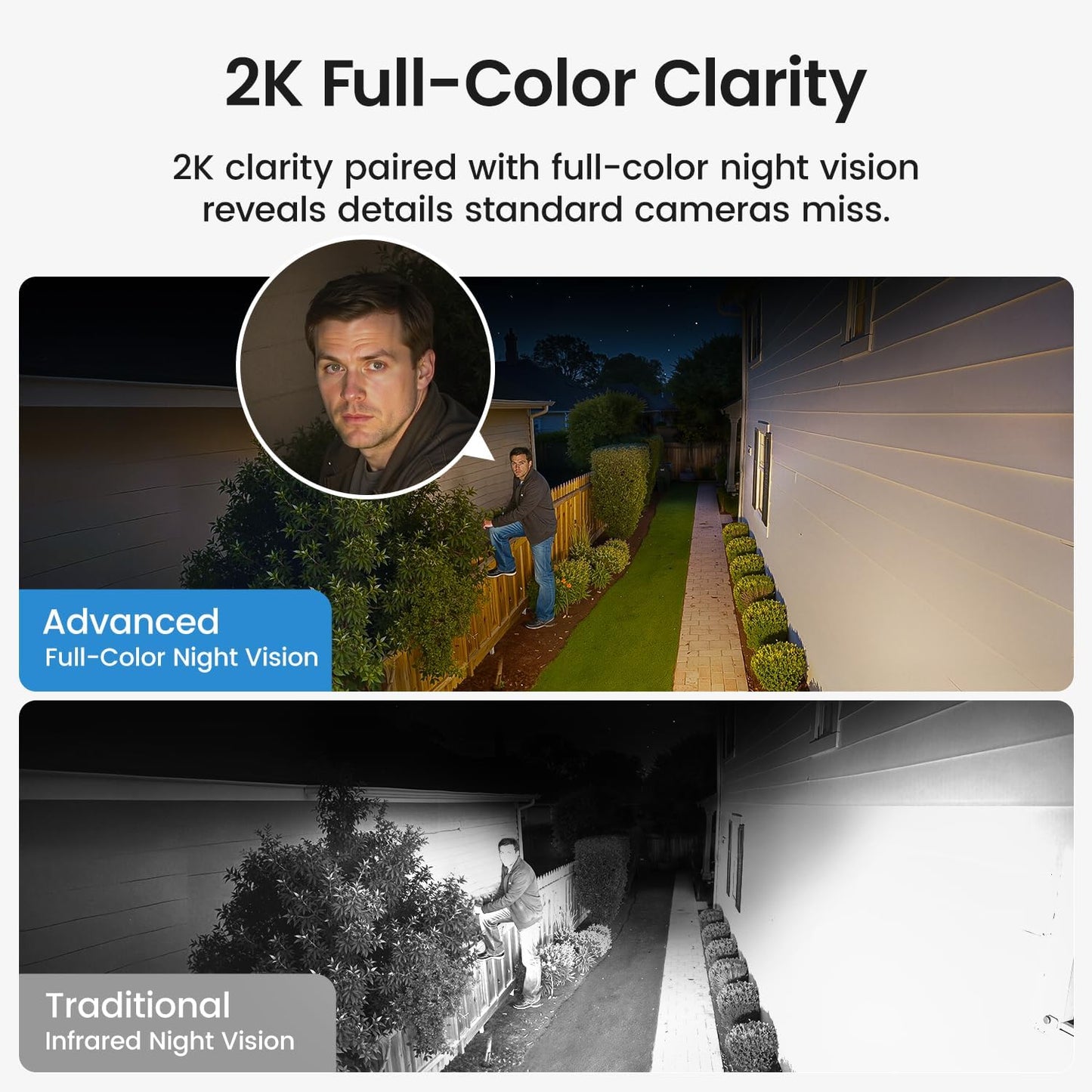 aosu D1 Classic 4-Cam Kit, Security Cameras Wireless Outdoor, Solar Powered | No Subscription Required, 32GB Build-in Storage, 360° Auto Tracking, Solar Powered, 3MP Color Night Vision, Easy Install