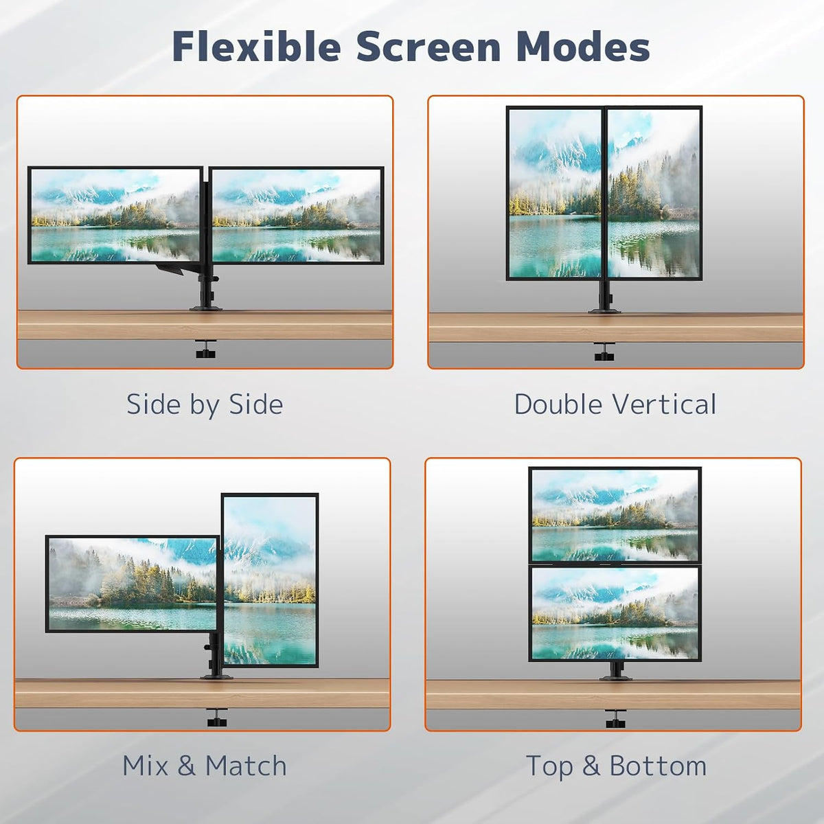PUTORSEN Dual Monitor Stand for 17-32 Inch Screens, VESA 75/100