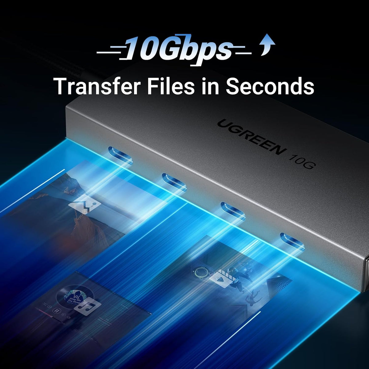 UGREEN USB C Hub, 4 Ports USB-C 3.2 10Gbps Data, Aluminum, Only Adapter