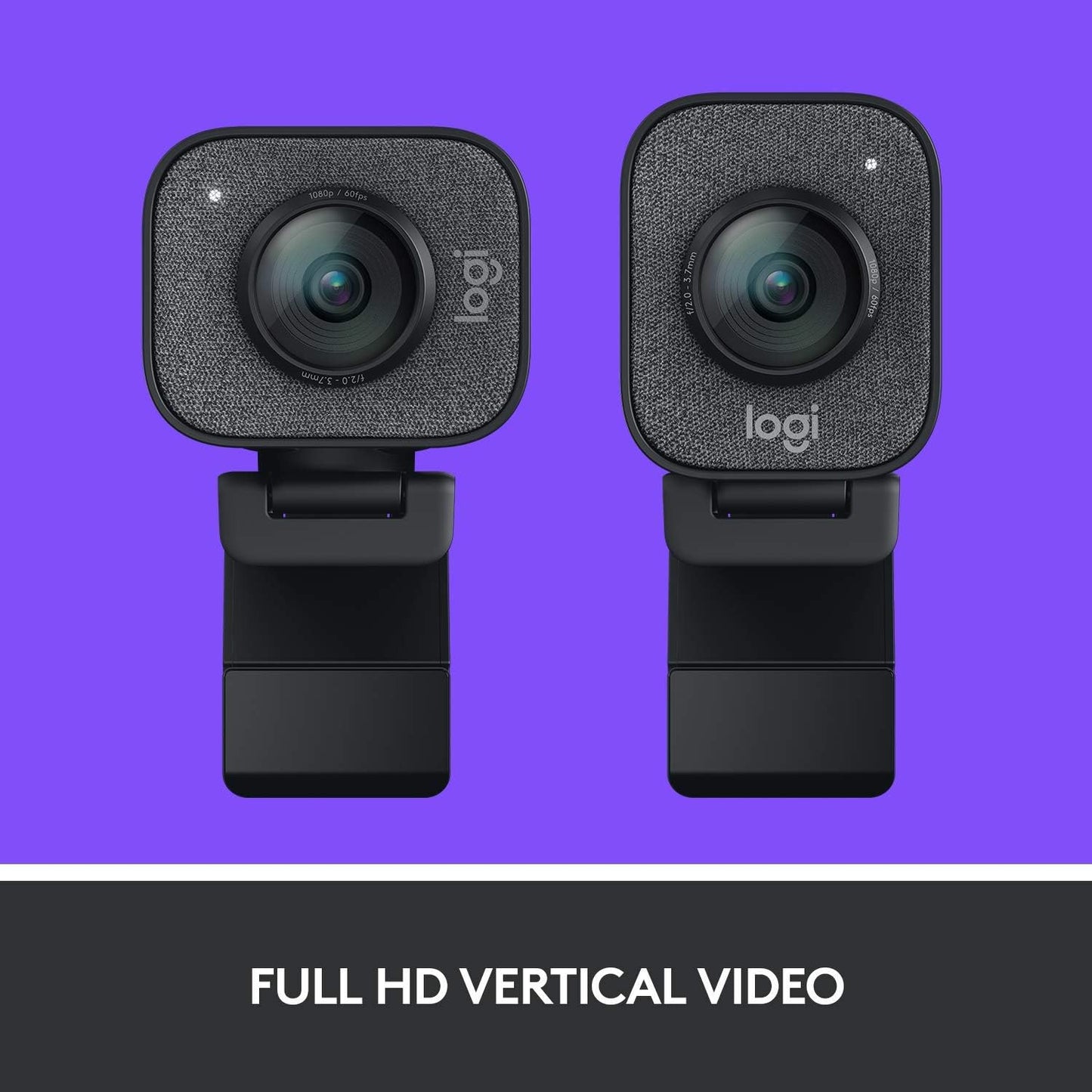 Logitech 2022 StreamCam 1080P HD 60fps Streaming Webcam Full HD Camera with USB-C & Integrated Microphone for Live Streaming and Content Creation - Graphite - 960-001280 (Renewed)
