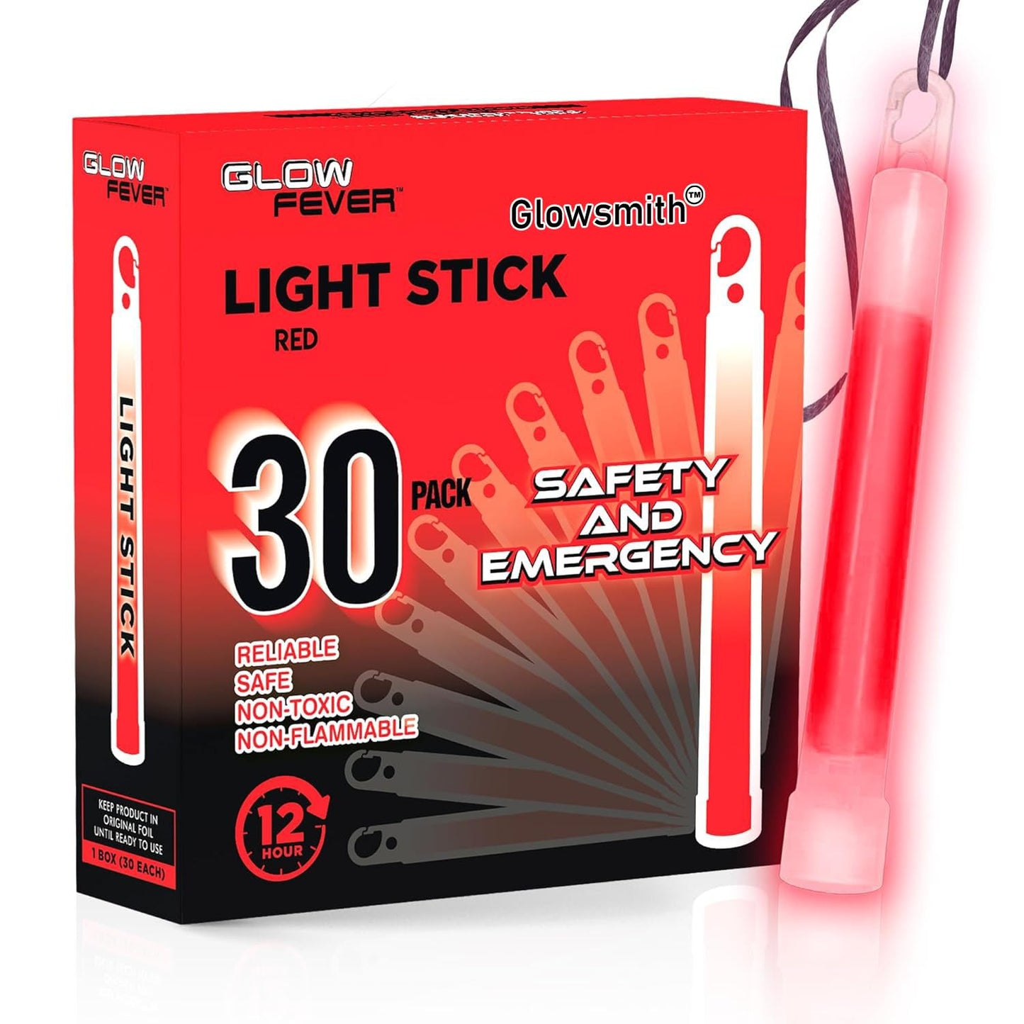 Glow Fever Emergency Safety Military Grade Glowsticks; 10PCS, 6" Ultra Bright Glow Sticks with 8 Hours Duration. Great for Hiking, Party, Camping, Blackouts, Hurricane and Survival Kits (Blue)