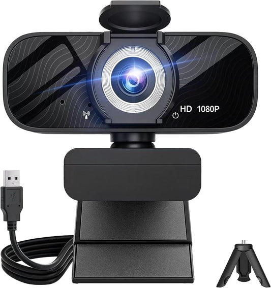 HD Pro PC Webcam, Full HD 1080p/30fps Video, Clear Audio, 120° FOV, Light Correction, Works with Microsoft Teams, Google Meet, Zoom, Mac/Laptop