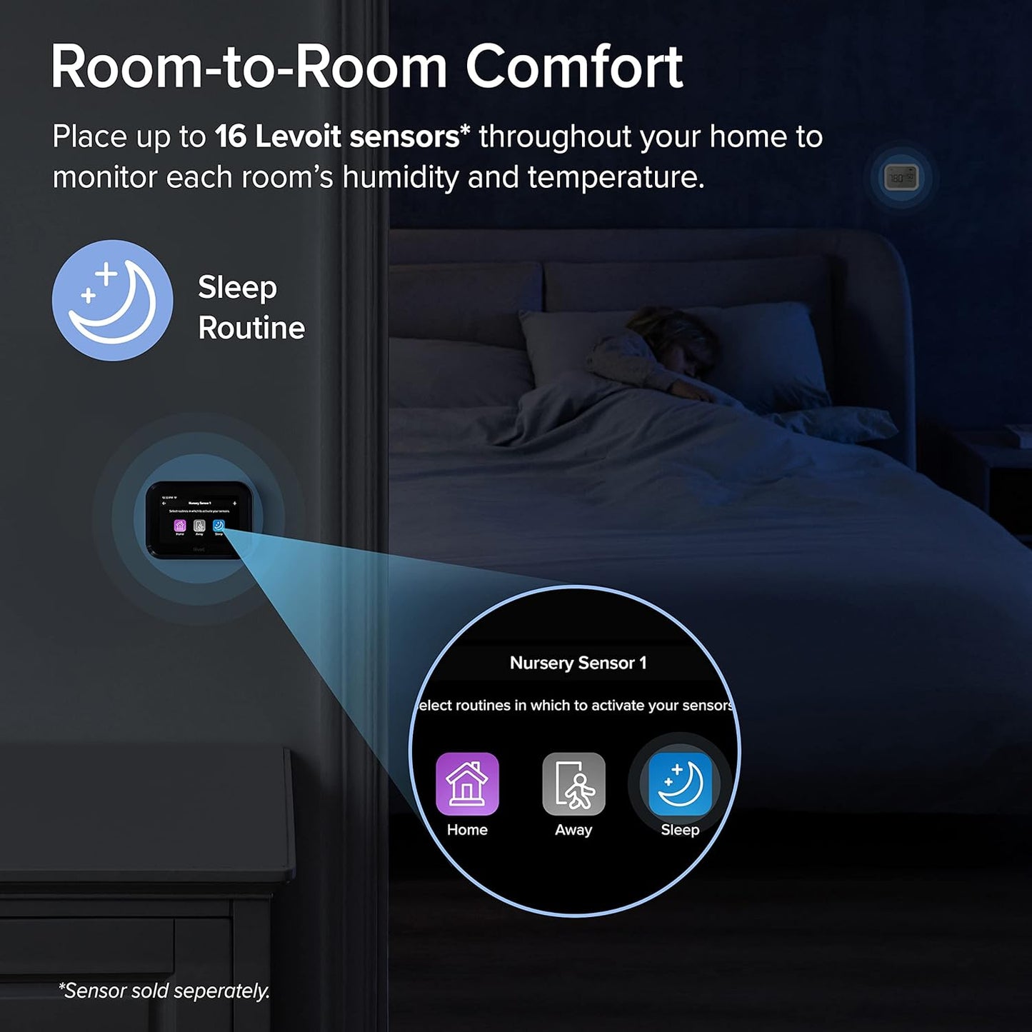 LEVOIT Smart Thermostat for Home, WiFi Programmable Digital Thermostat, Works with Alexa and Smart Sensor, Energy Saving, Large Touch Screen, C-Wire Adapter Included, DIY Install, Aura 400S, White