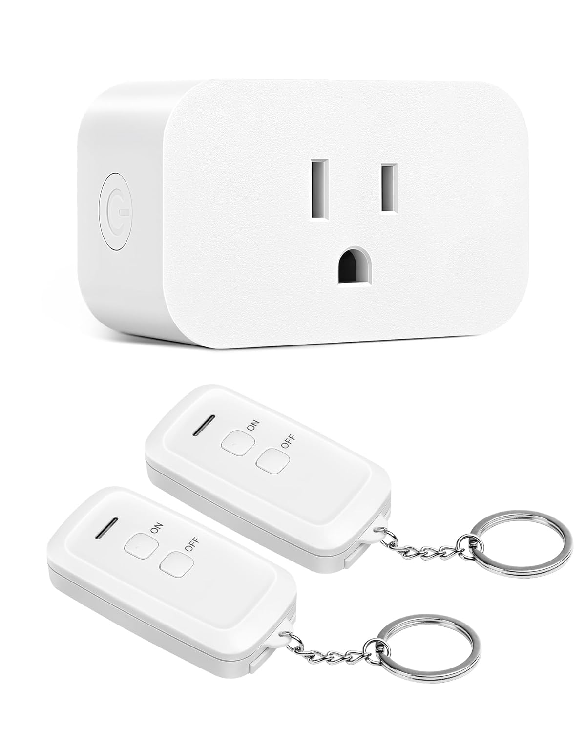 DEWENWILS Remote Control Outlet with All On/Off Button, Indoor Remote Outlet Switch for Lights, Lamps, Fan, 2 Mountable Brackets, 15A/1875W, 100FT, 2 Remote and 5 Outlets