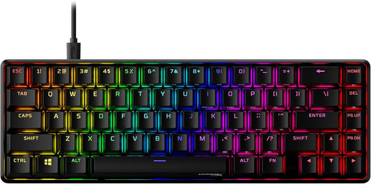 HyperX Alloy Origins 65 - Mechanical Gaming Keyboard – Compact 65% Form Factor - Tactile Aqua Switch - Double Shot PBT Keycaps - RGB LED Backlit - NGENUITY Software Compatible