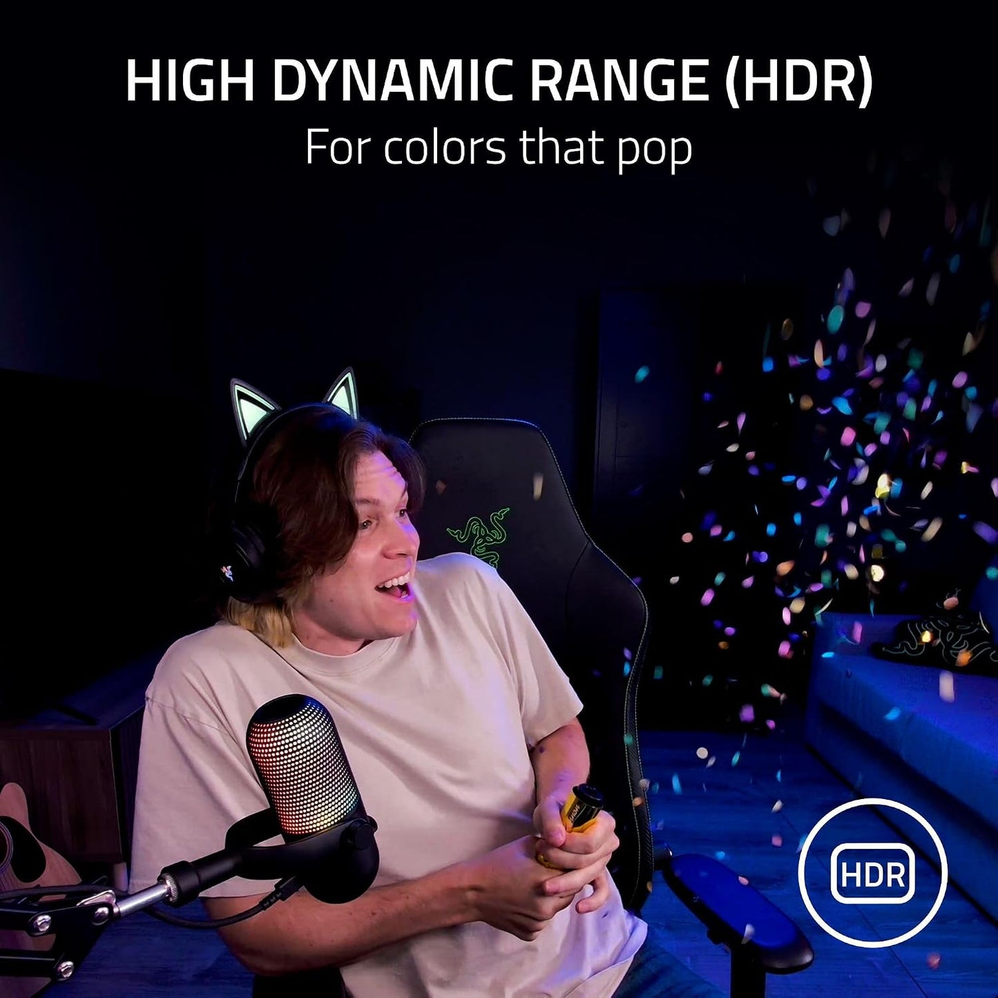 Razer Kiyo V2 Webcam for Streaming and Collaboration 4K 30Fps, Black | AI Powered Auto-Framing, Built-in Microphone, Ultrawide Angle Lens, Privacy Cover, Works with OBS, Discord, Zoom, Teams