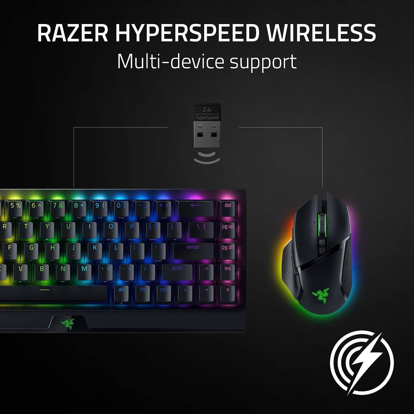 Razer Basilisk V3 Pro Customizable RGB Wireless Gaming Mouse, Black | Optical Switches Gen-3, HyperScroll Tilt Wheel, RGB, 11 Programmable Buttons, Focus Pro 30K Optical Sensor, 150 Hr Battery