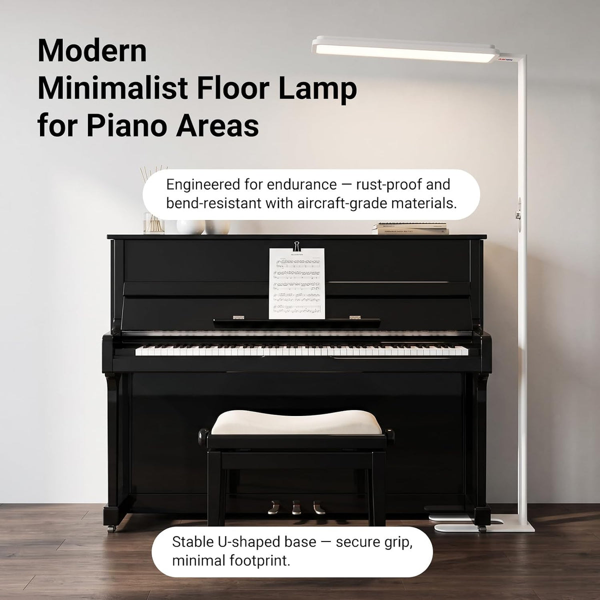 LED Floor Lamp 68inch Standing led Desk Light Eye-Caring Reading Study