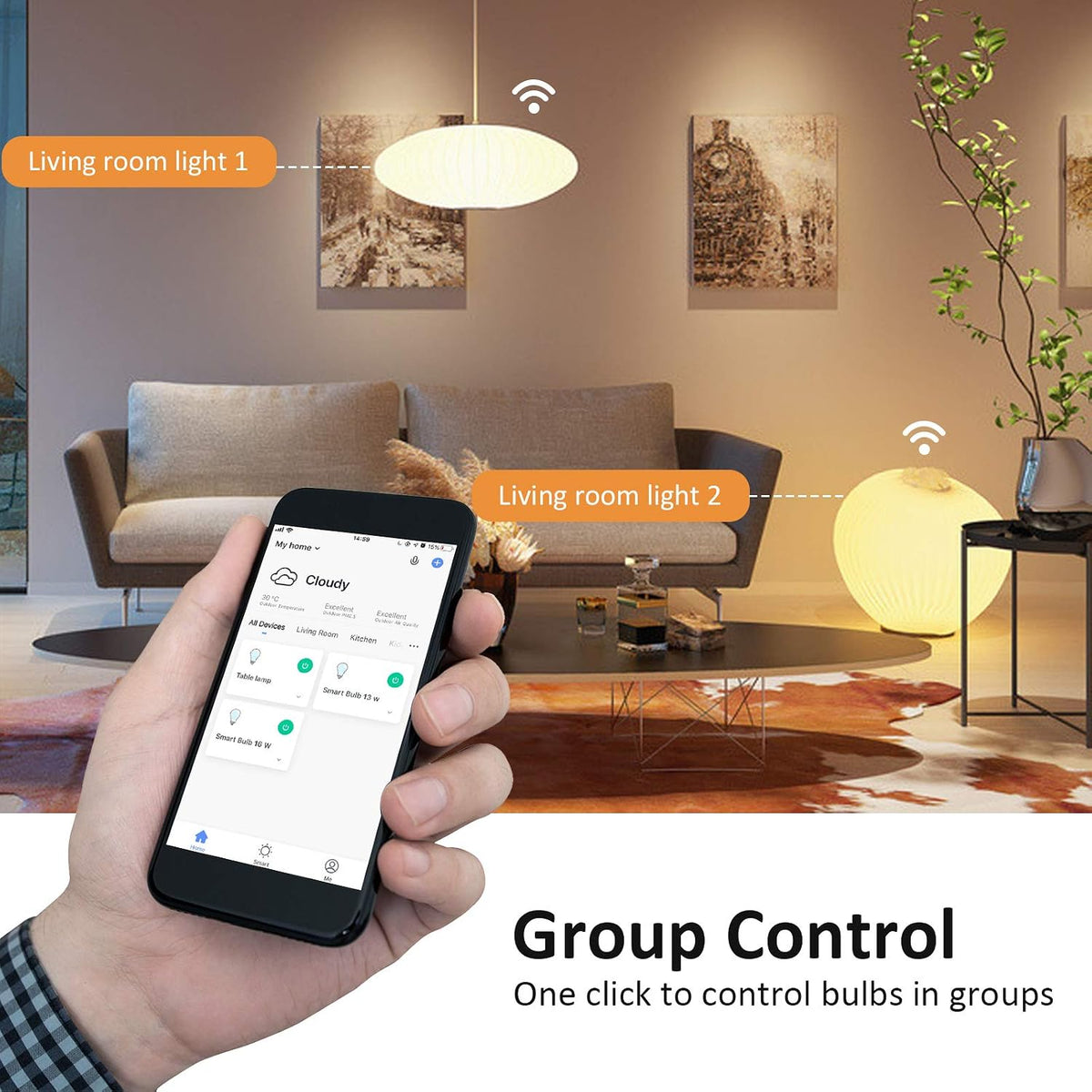 Smart Alexa Light Bulb,16W 150W Equivalent 1600 Lumens Ultra Bright E26 A19 Led Full Color Changing WiFi Light Bulb,Smart Bulb Work with Alexa,Google(No Hub Required),High Lumen Smart Light Bulbs